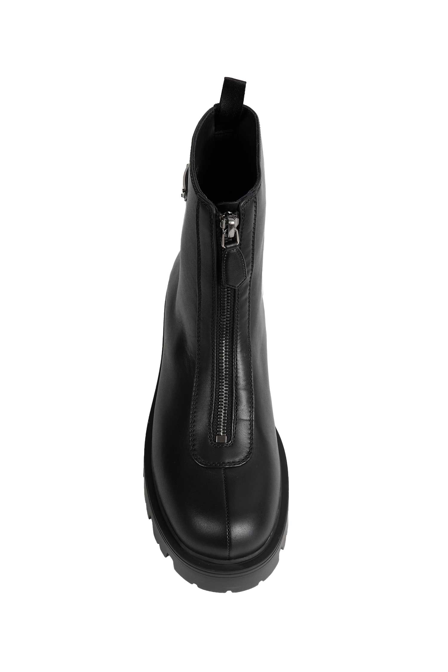 Prada Leather Zipper Booties