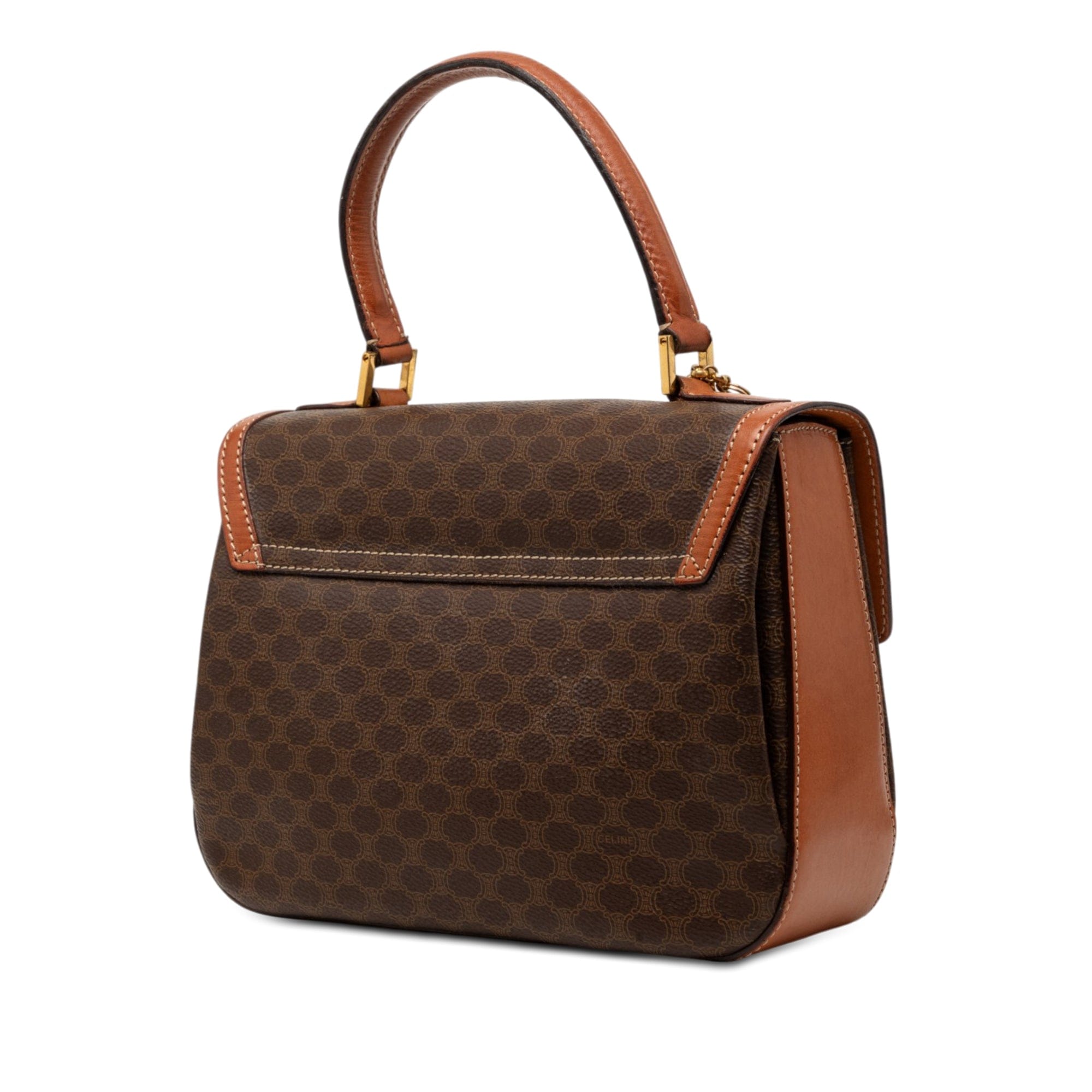 Celine Macadam Coated Canvas Satchel