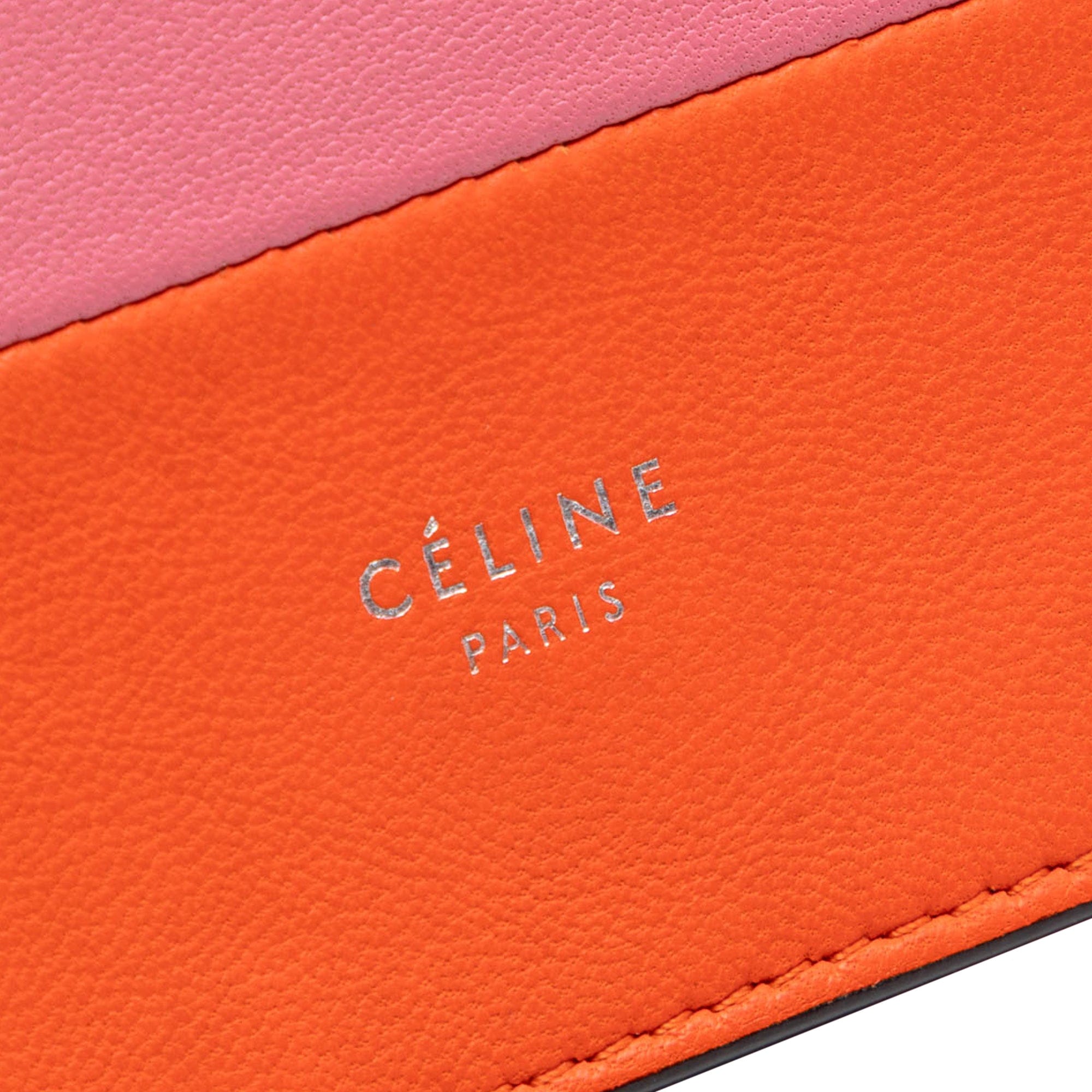 Celine Leather Frame Wallet on Chain