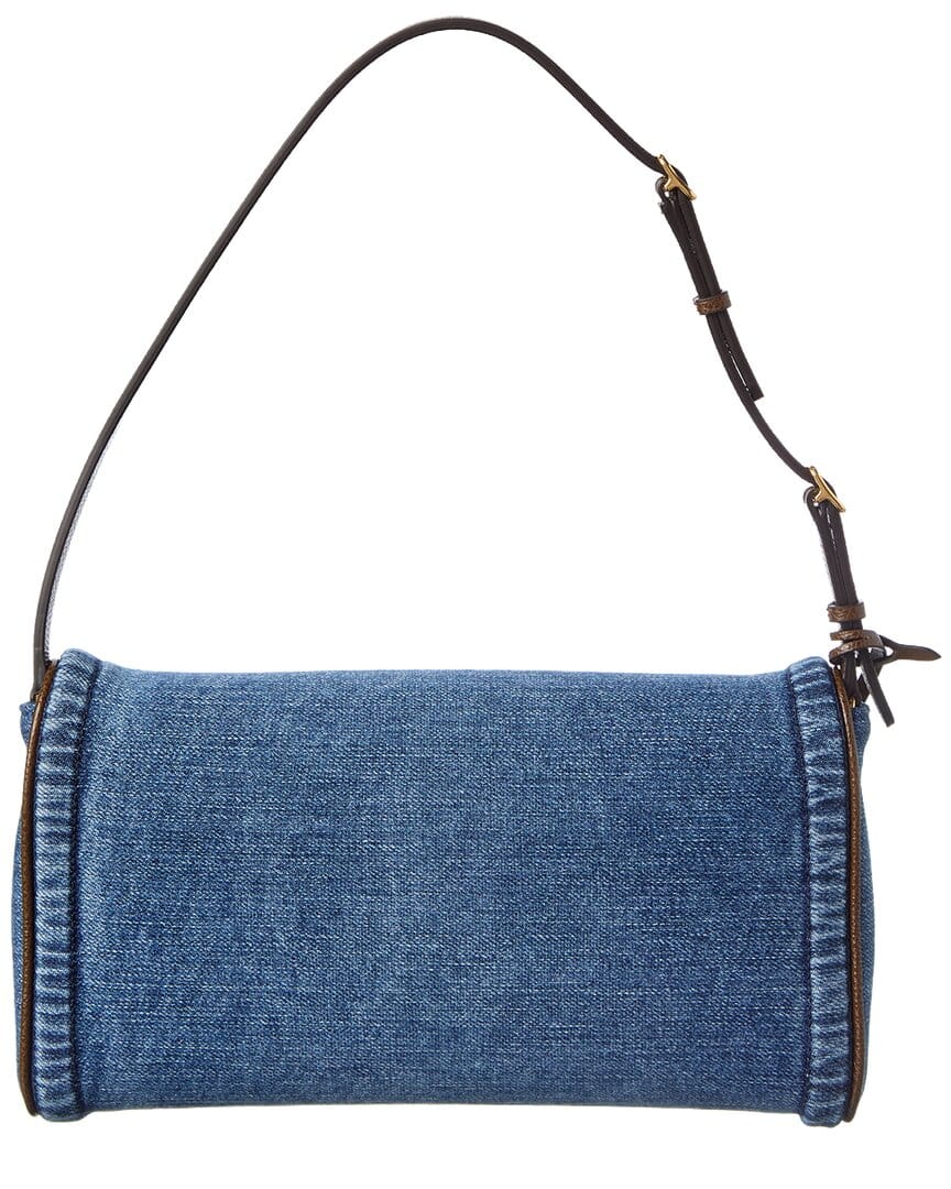 Valentino De Vain Small Denim Shoulder Bag