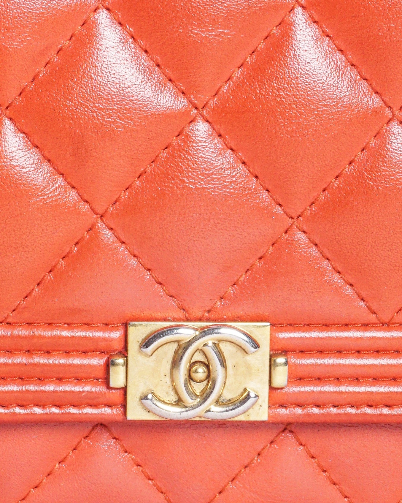 Chanel Boy Wallet On Chain Red Quilted Leather