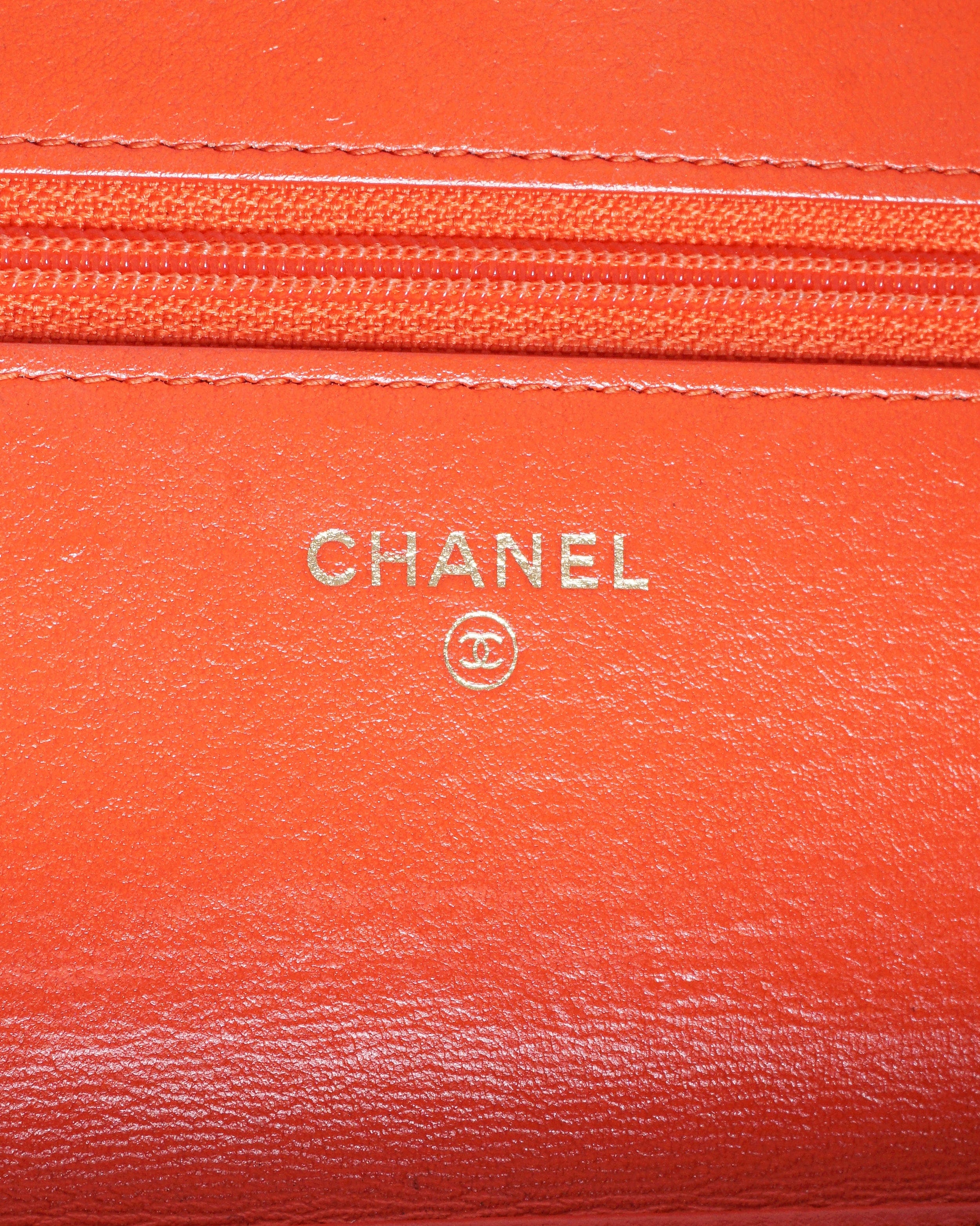 Chanel Boy Wallet On Chain Red Quilted Leather