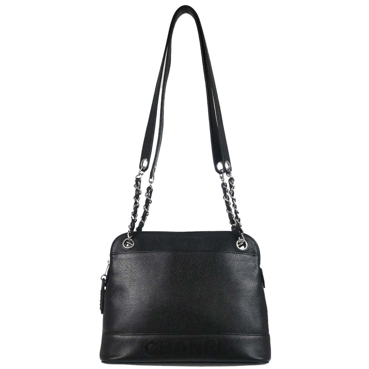 Chanel 1996 - 1997 Black Caviar Skin Shoulder Bag