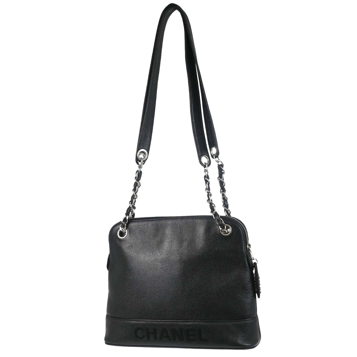 Chanel 1996 - 1997 Black Caviar Skin Shoulder Bag