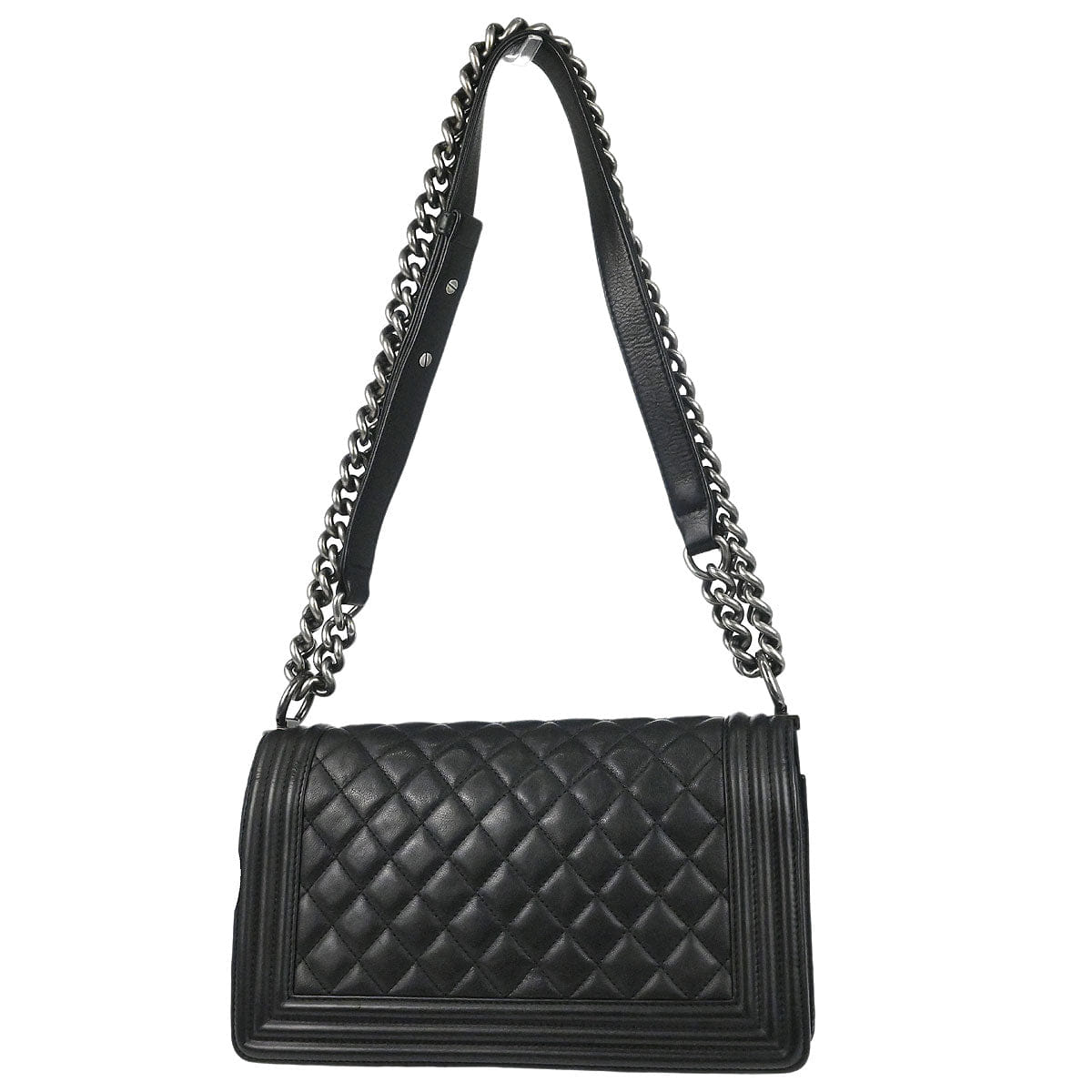 Chanel Boy Chanel 2012 - 2013 Black Lambskin Medium Shoulder Bag
