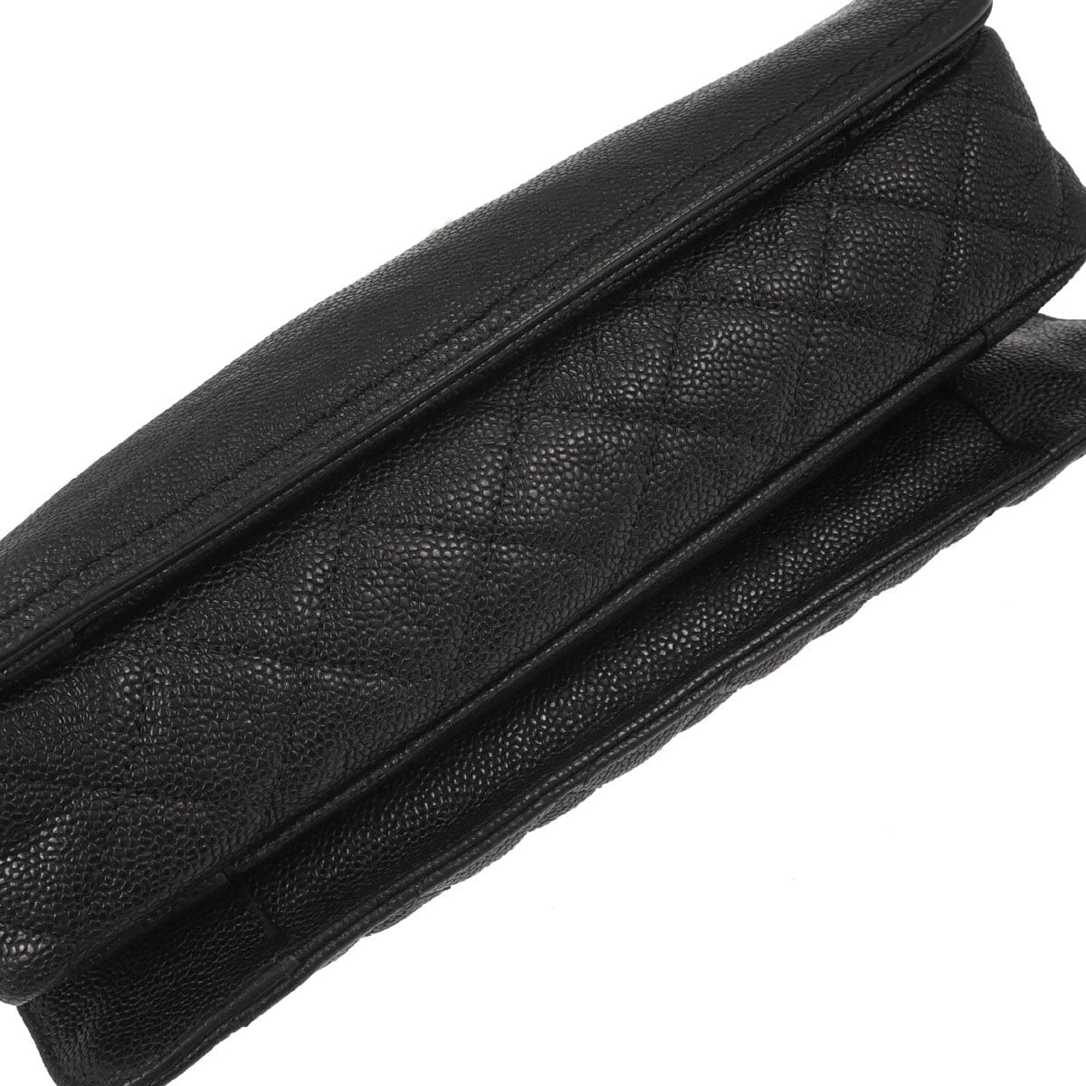 Chanel 2012 Black Caviar Skin Mademoiselle Lock Shoulder Bag