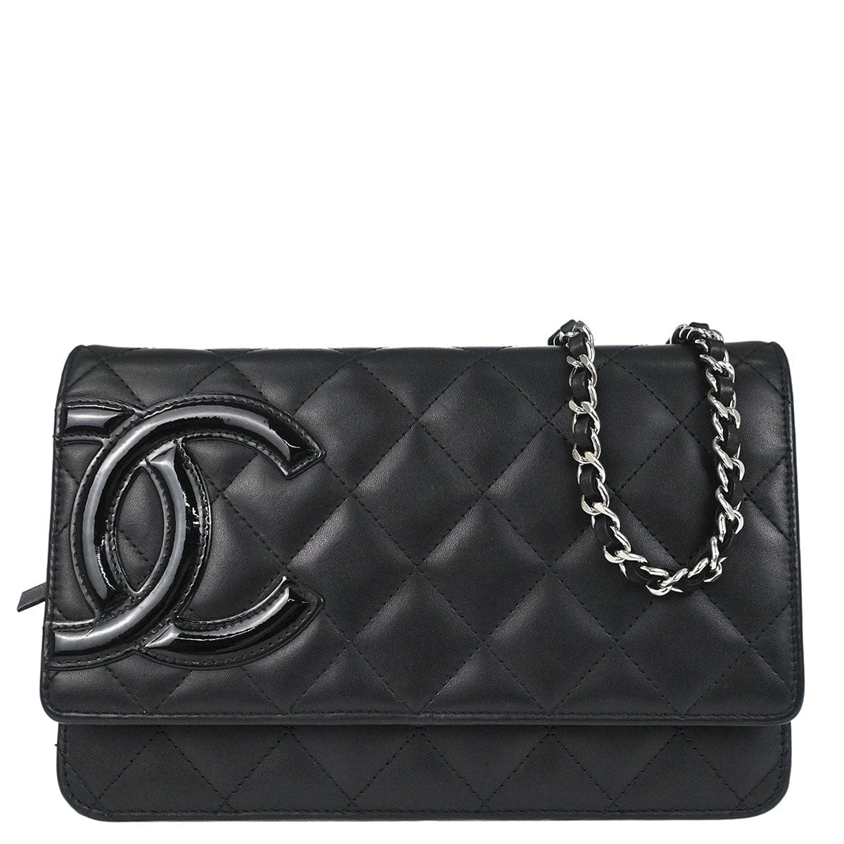 Chanel 2012 Calfskin Cambon Ligne WOC Wallet on Chain Shoulder Bag
