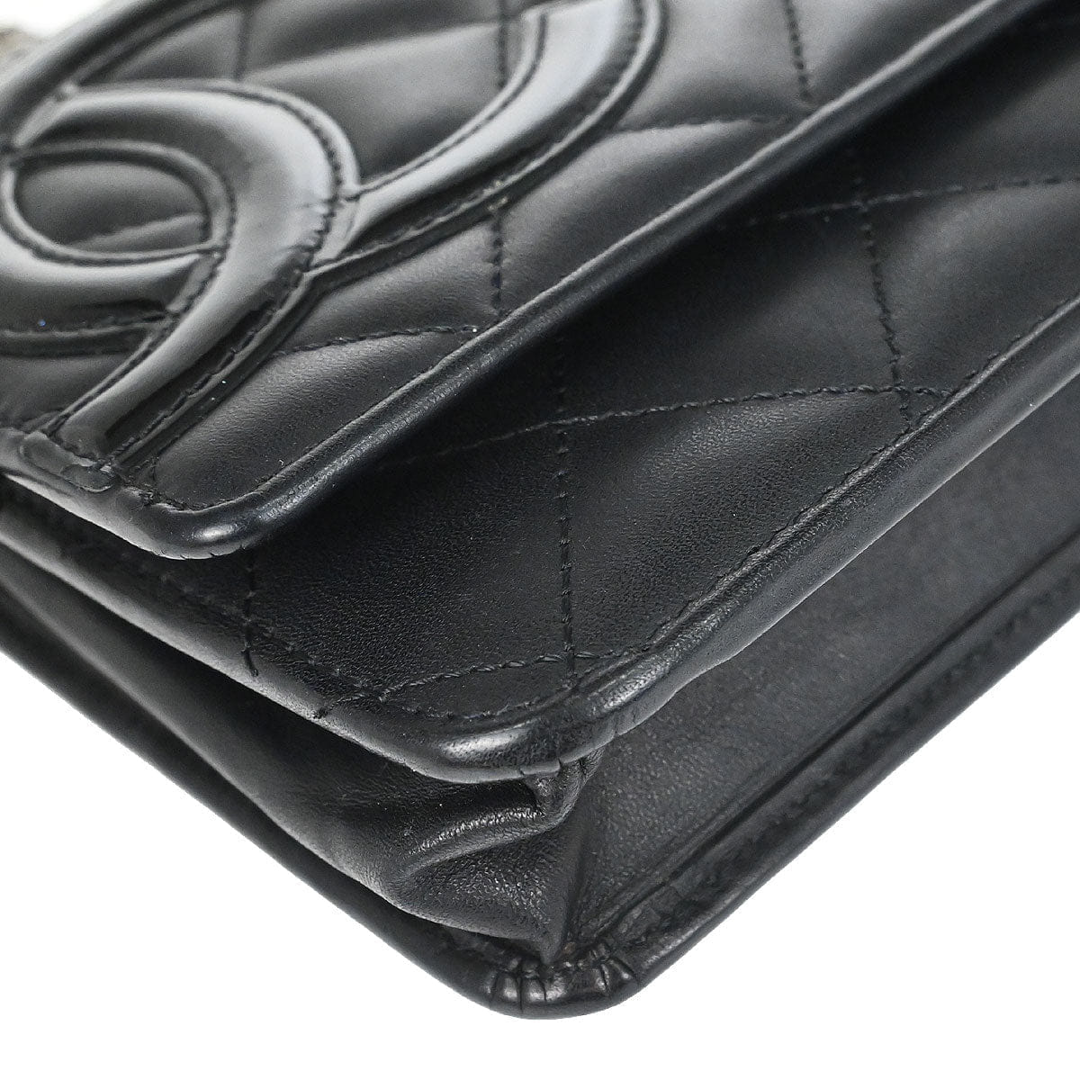 Chanel 2012 Calfskin Cambon Ligne WOC Wallet on Chain Shoulder Bag