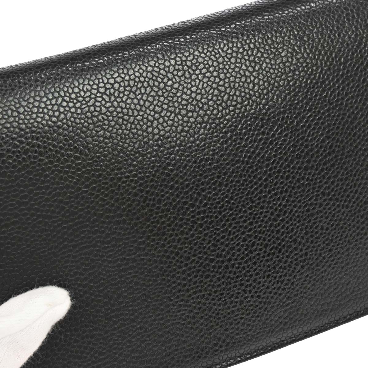 Chanel 2013 - 2014 Black Caviar Skin Timeless WOC Wallet on Chain Shoulder Bag