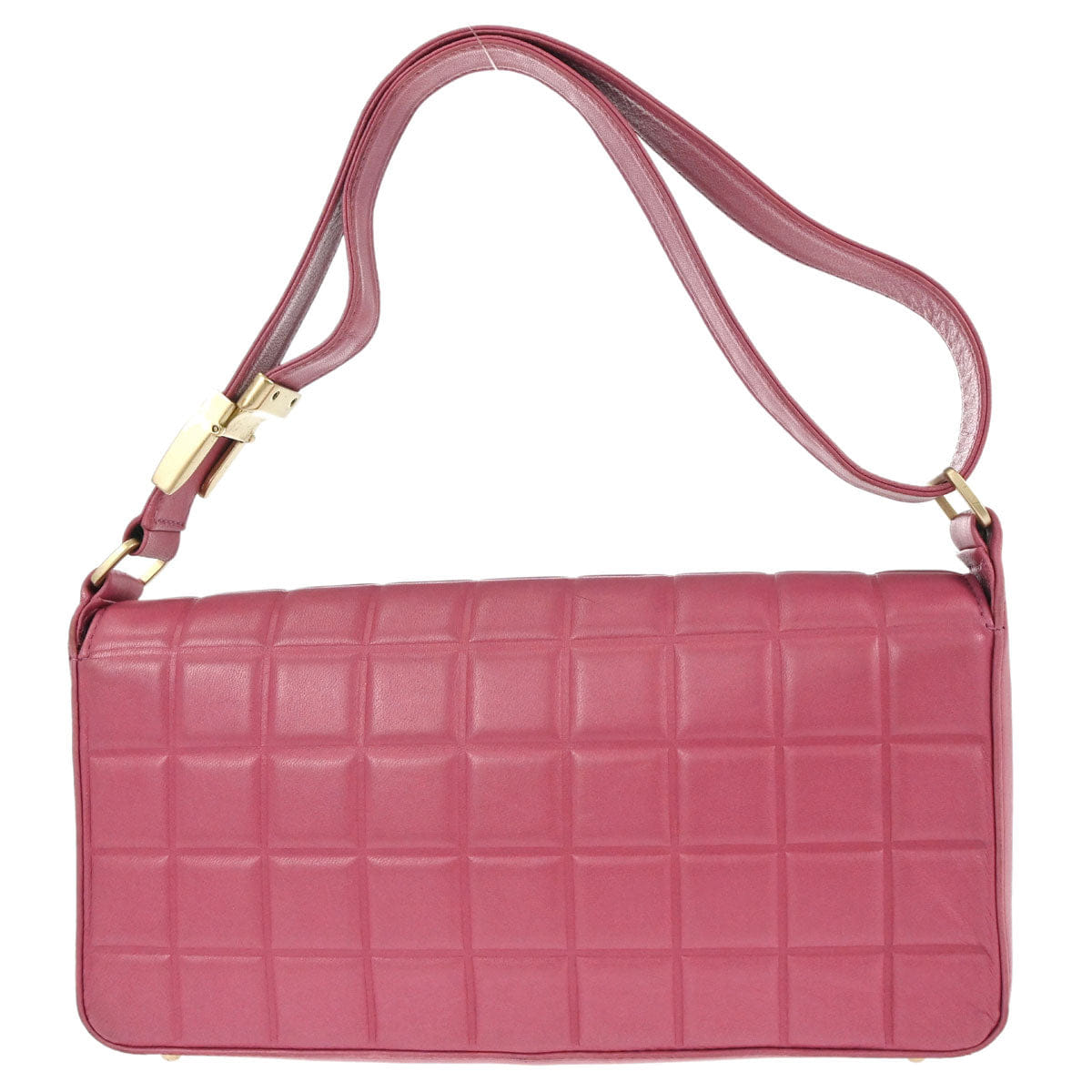 Chanel 2003 - 2004 Pink Lambskin Choco Bar Shoulder Bag