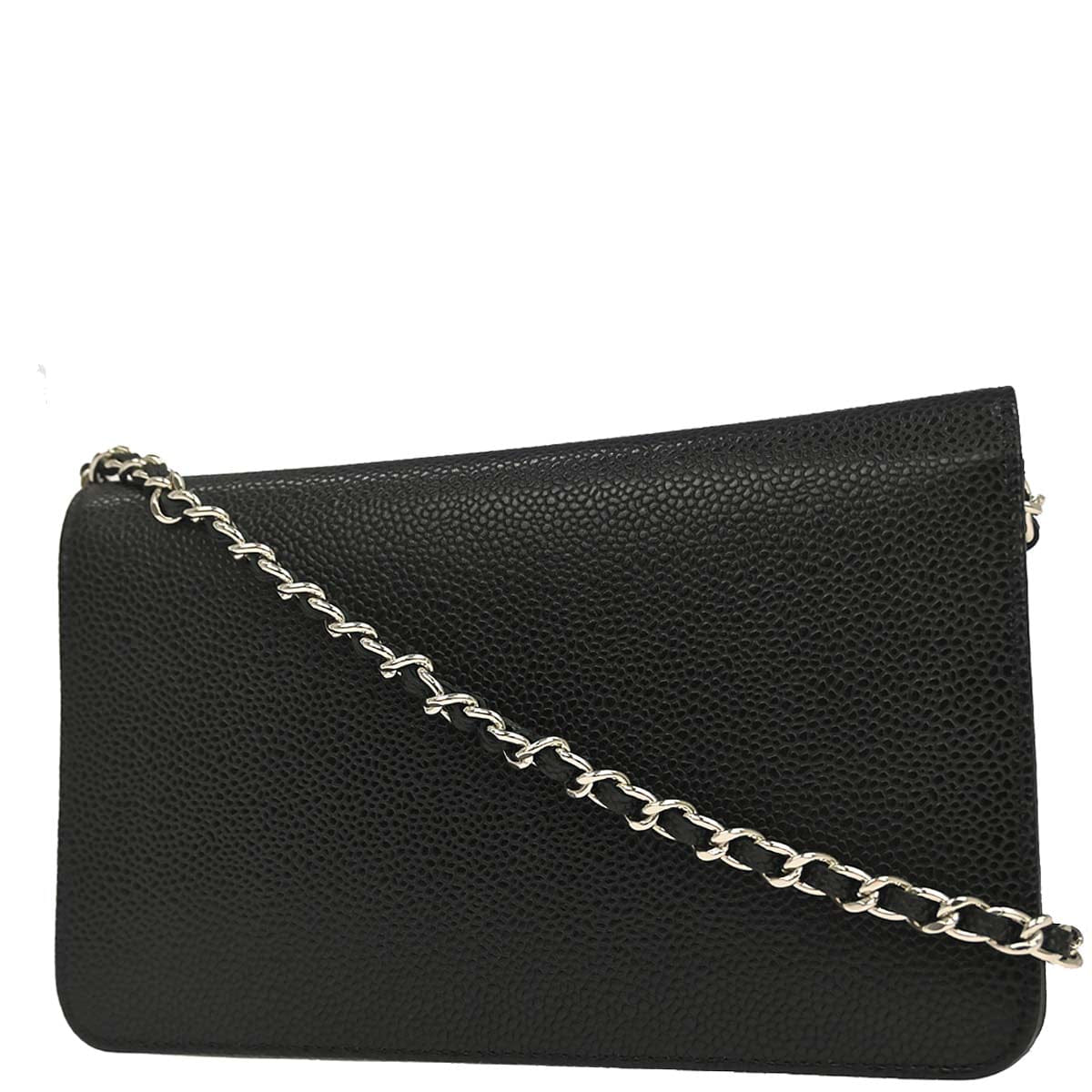 Chanel 2014 - 2015 Black Caviar Skin Timeless WOC Wallet on Chain Shoulder Bag