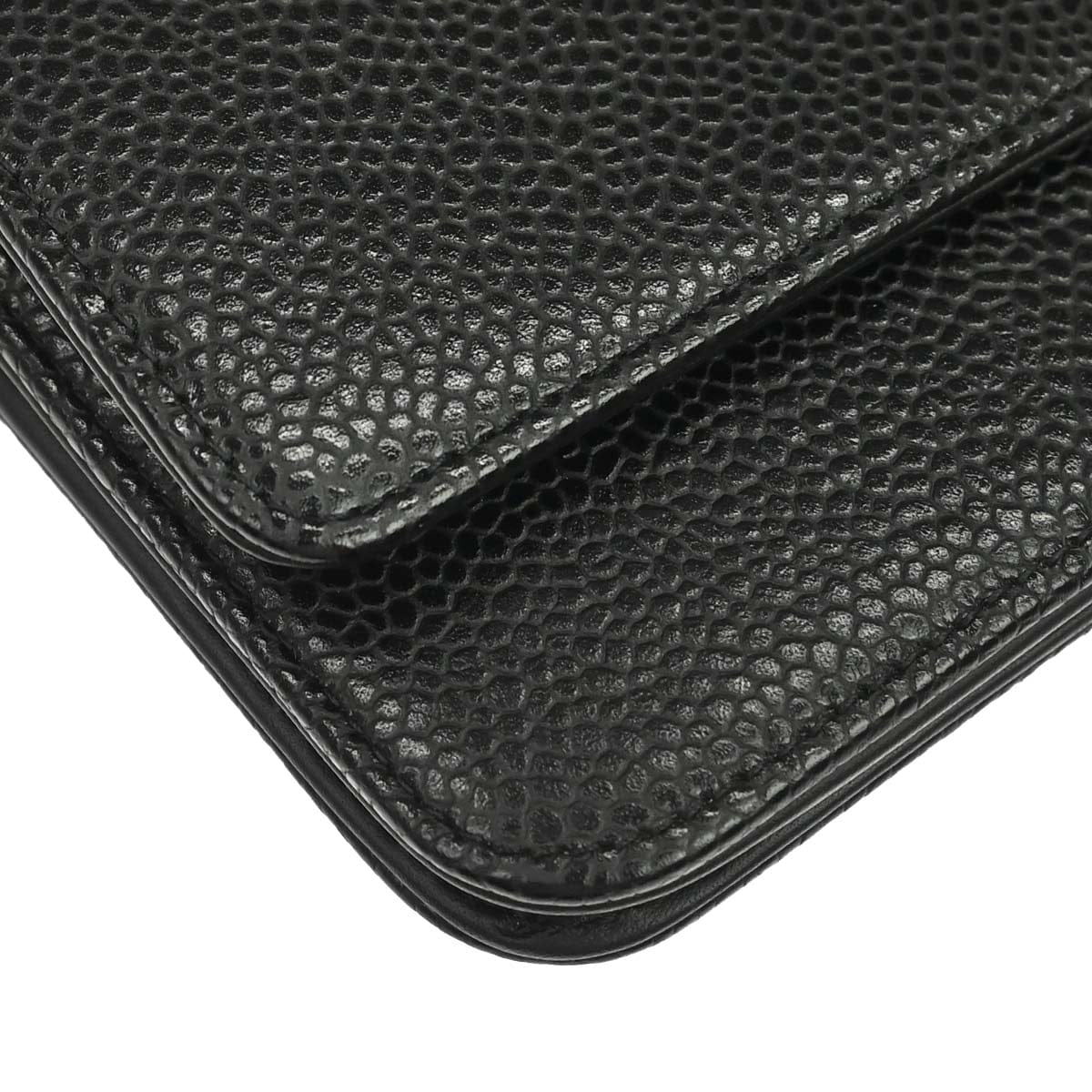 Chanel 2014 - 2015 Black Caviar Skin Timeless WOC Wallet on Chain Shoulder Bag