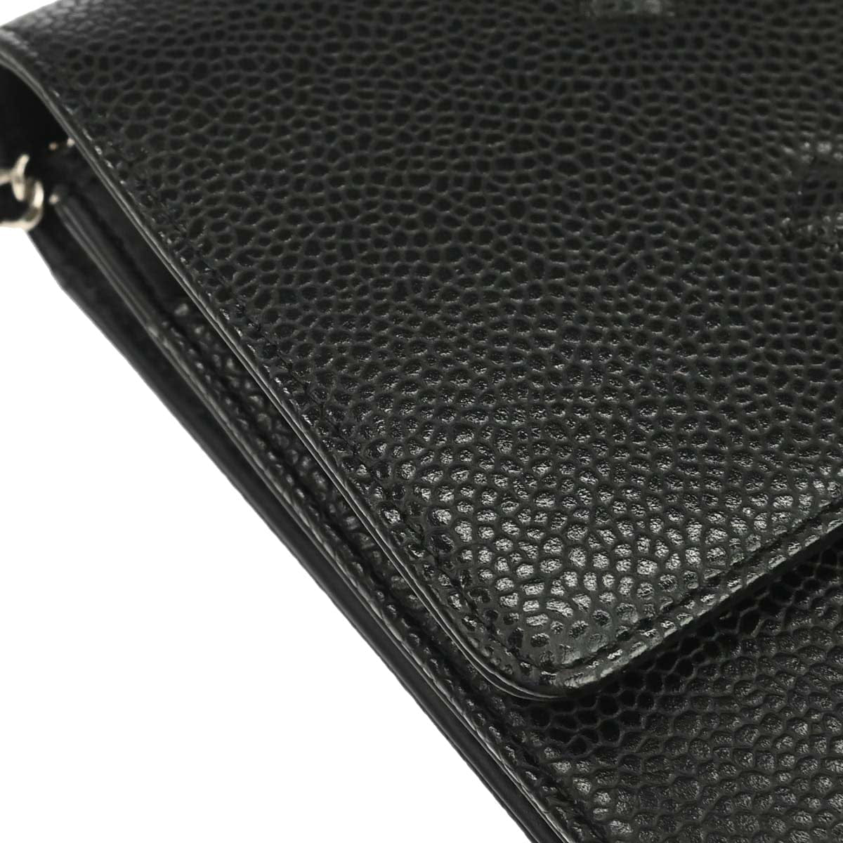Chanel 2014 - 2015 Black Caviar Skin Timeless WOC Wallet on Chain Shoulder Bag