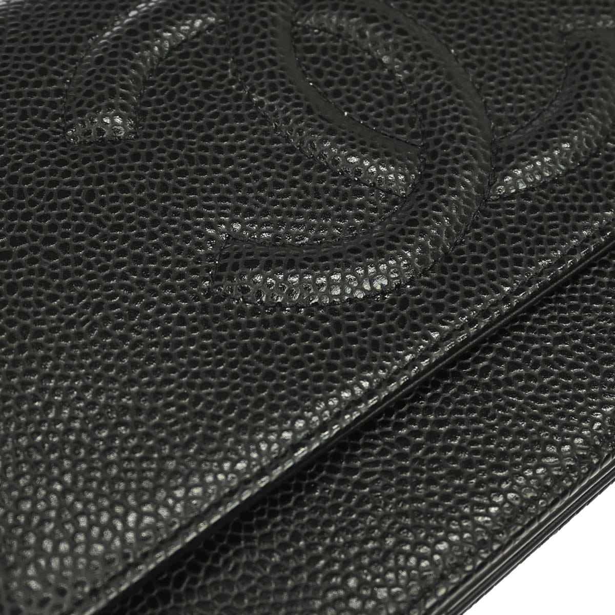 Chanel 2014 - 2015 Black Caviar Skin Timeless WOC Wallet on Chain Shoulder Bag