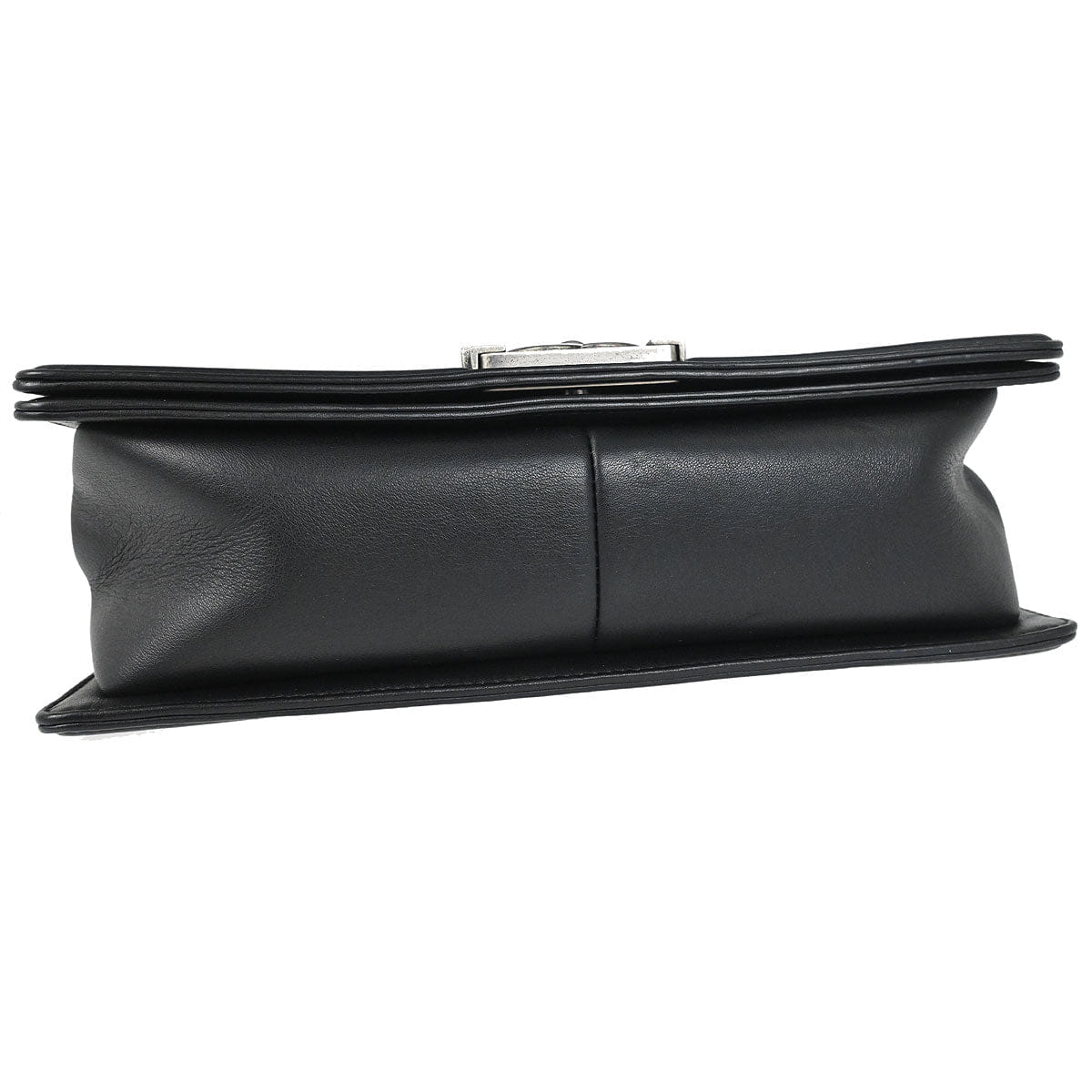 Chanel Boy Chanel 2014 Black Lambskin Chevron Medium Shoulder Bag
