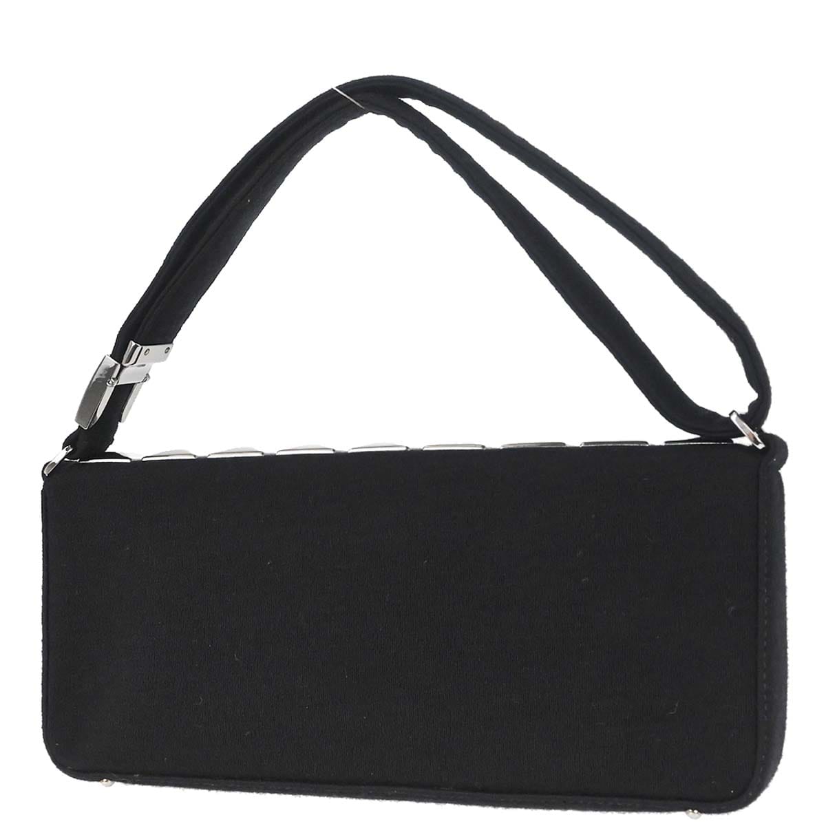 Chanel 2003 - 2004 Black Cotton Ice Cube Shoulder Bag