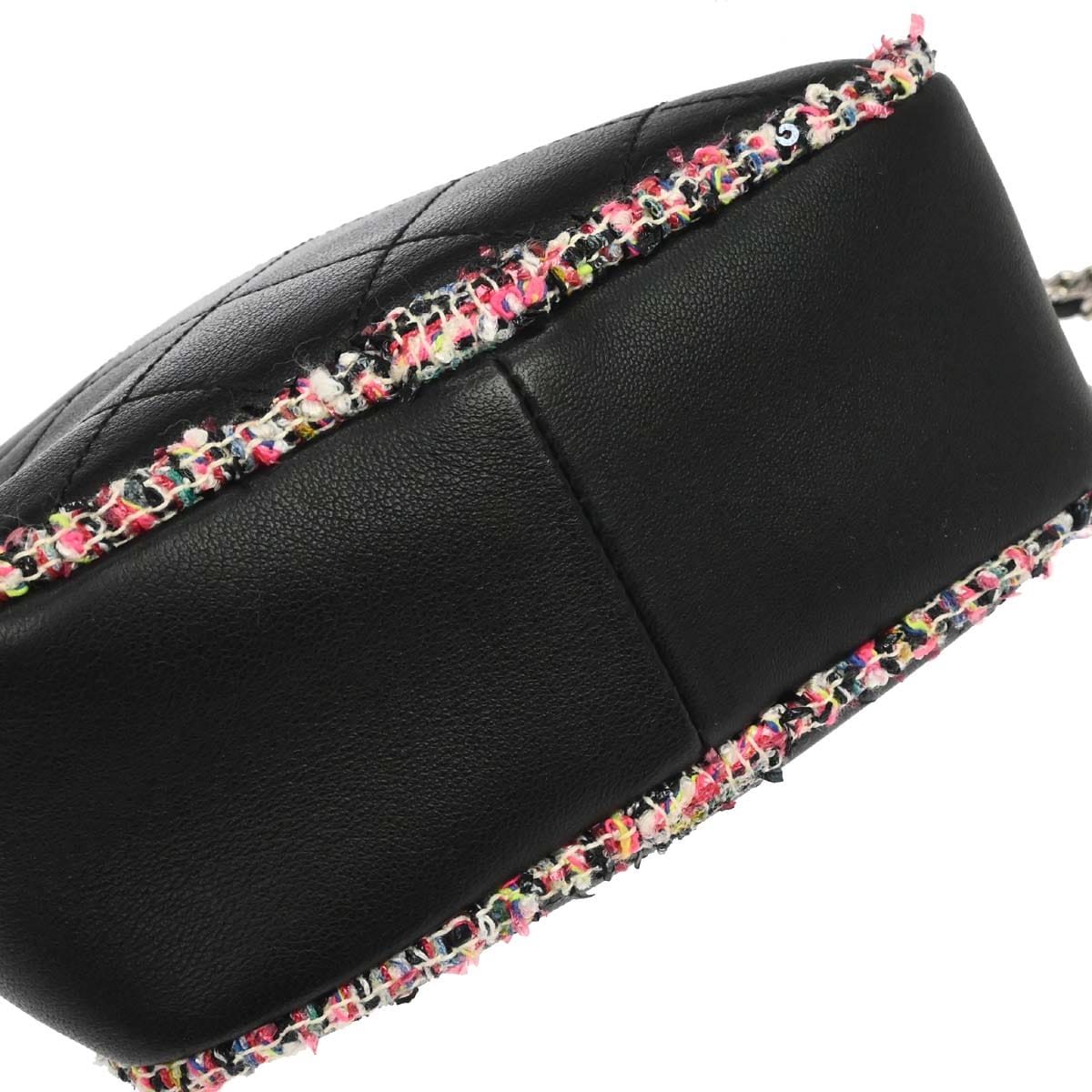 Chanel 2019 Black Tweed Lambskin Shoulder Bag