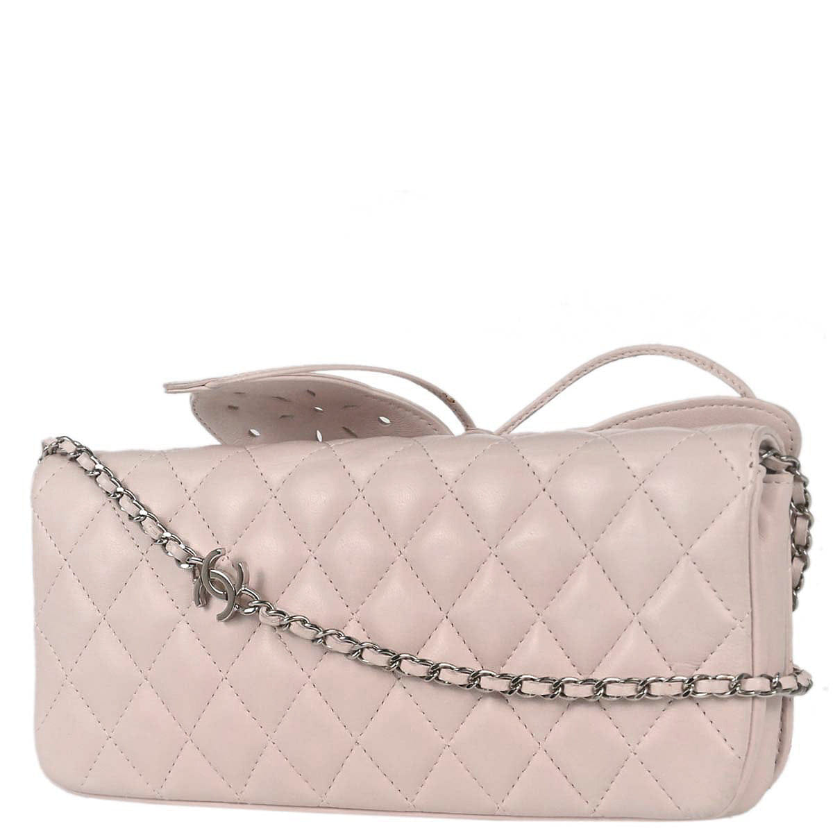 Chanel 2008 - 2009 Light Pink Lambskin Butterfly Shoulder Bag