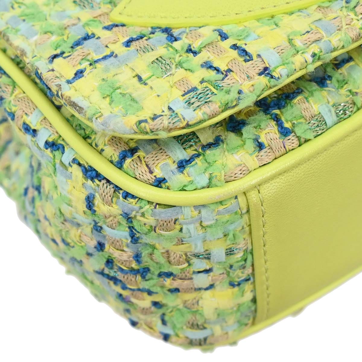 Chanel 2019 Green Tweed CC Mania Camera Bag Shoulder Bag