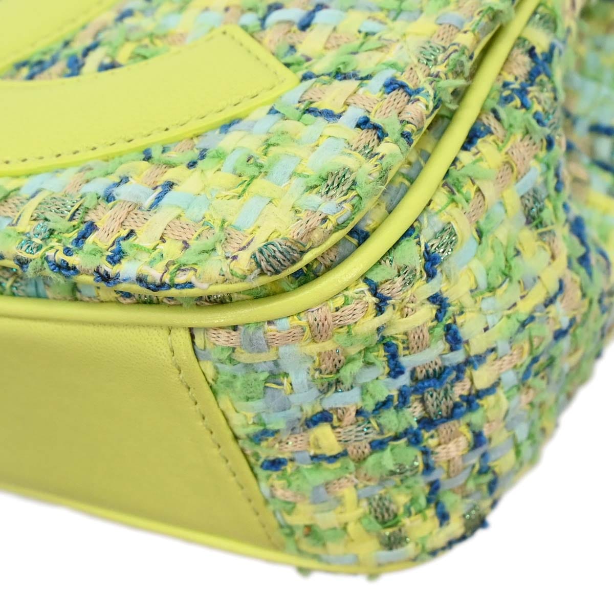 Chanel 2019 Green Tweed CC Mania Camera Bag Shoulder Bag