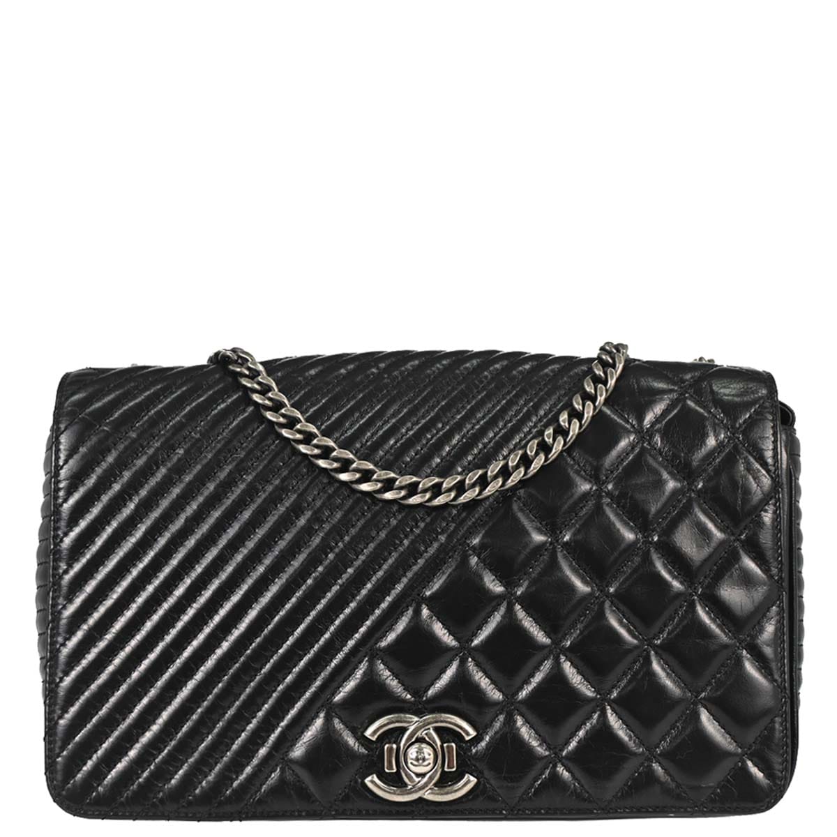 Chanel 2014 - 2015 Black Calfskin Coco Boy Flap Chain Shoulder Bag