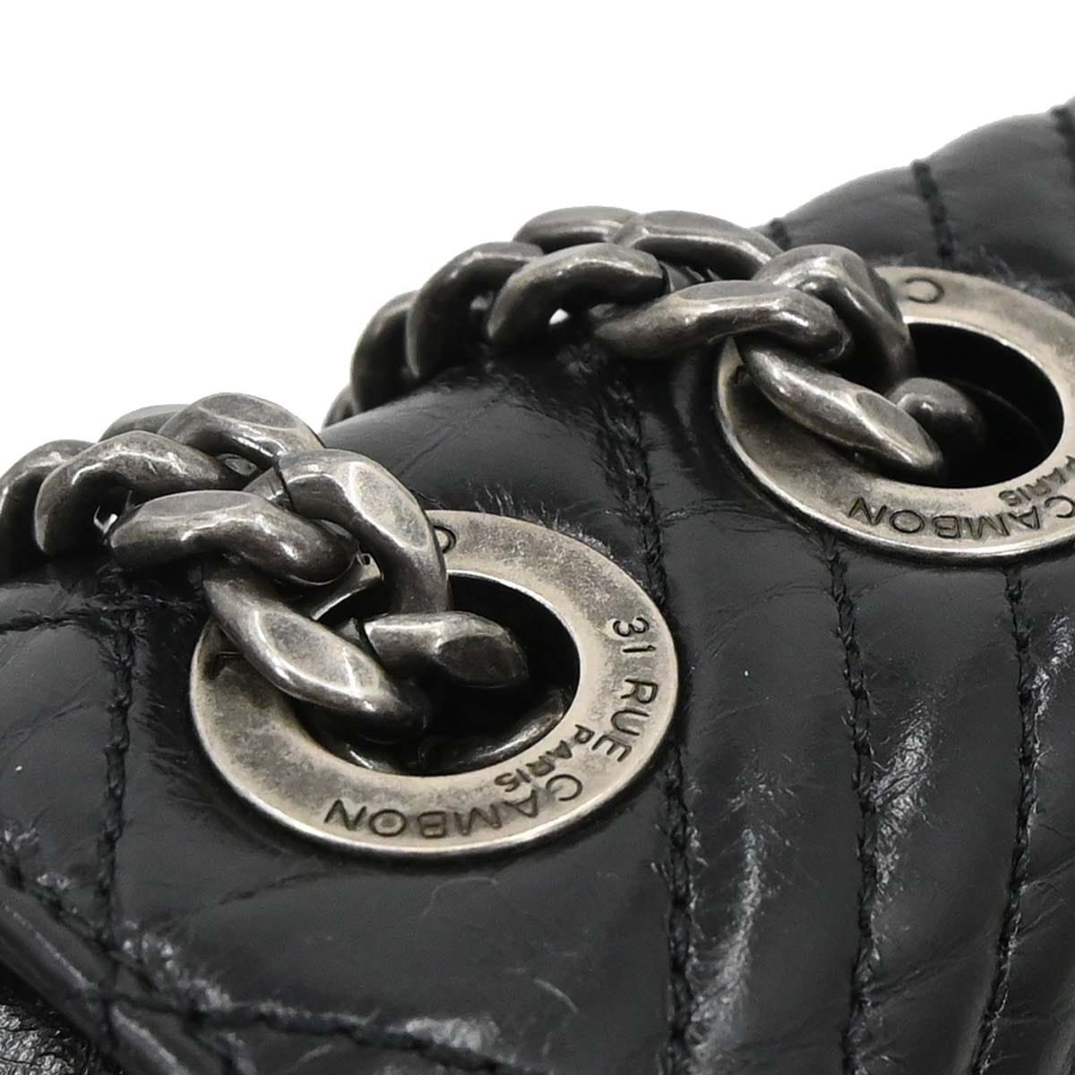 Chanel 2014 - 2015 Black Calfskin Coco Boy Flap Chain Shoulder Bag