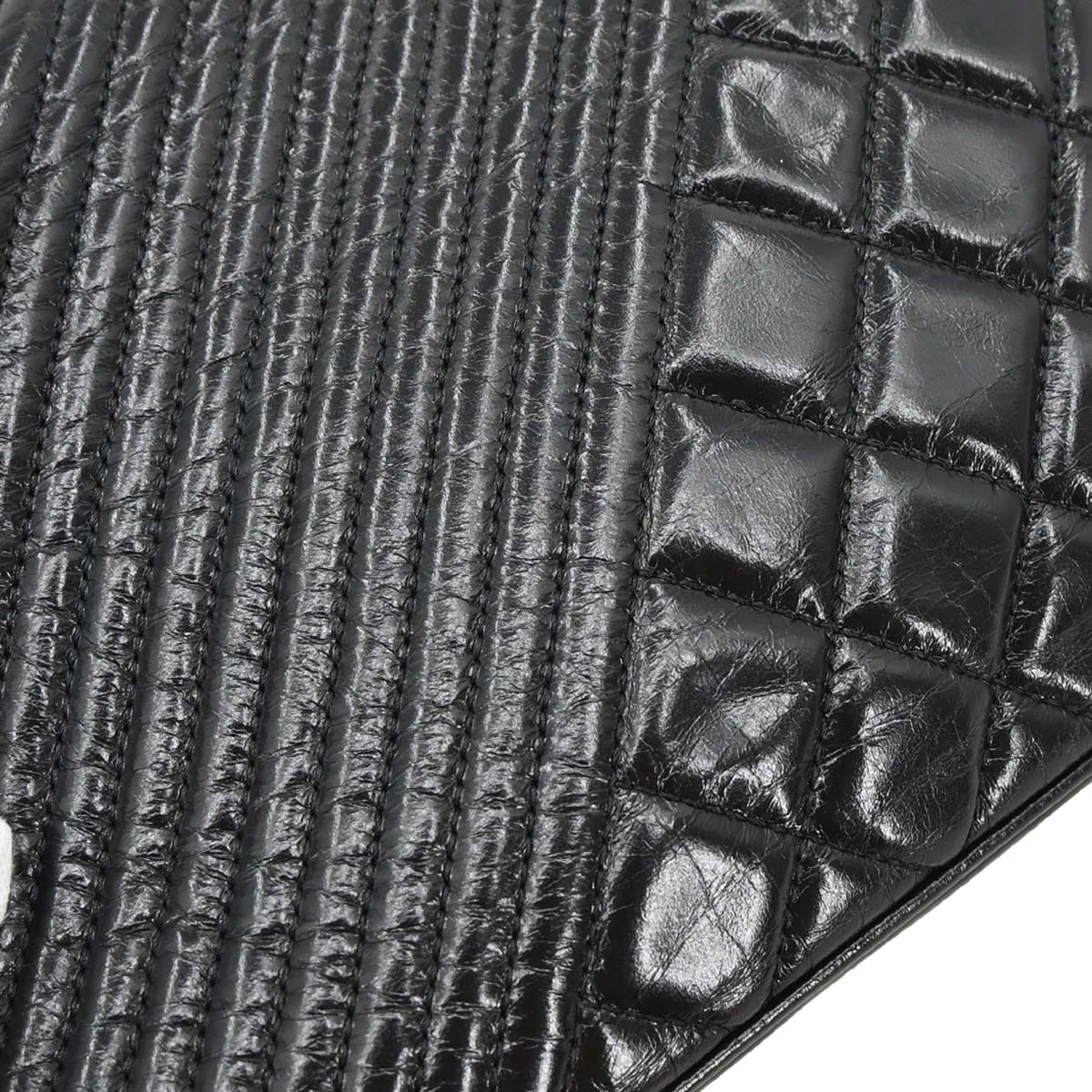 Chanel 2014 - 2015 Black Calfskin Coco Boy Flap Chain Shoulder Bag