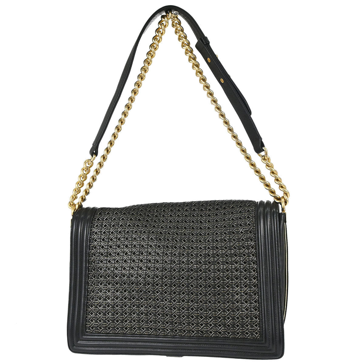 Chanel Boy Chanel 2014 Black Lambskin Large Shoulder Bag