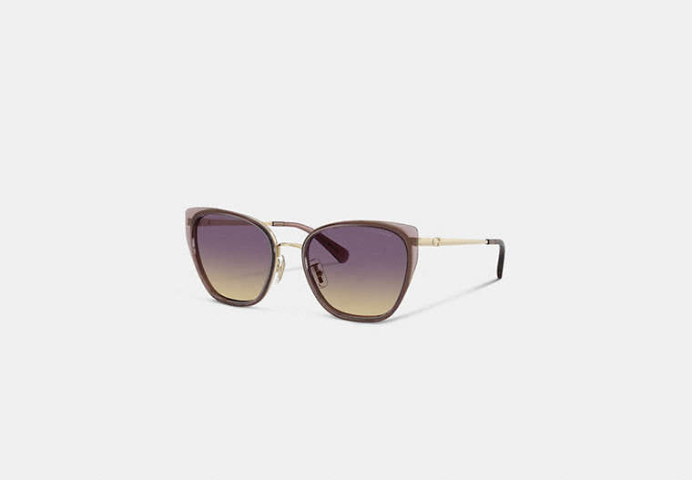 Coach C Hardware Metal Square Sunglasses