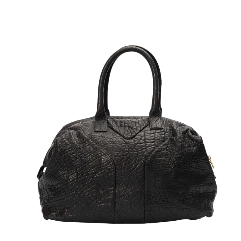 Saint Laurent Yves Saint Laurent Black Leather Easy Y Boston Bag