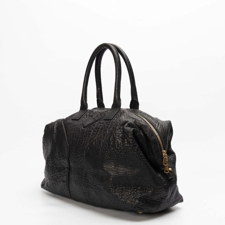 Saint Laurent Yves Saint Laurent Black Leather Easy Y Boston Bag