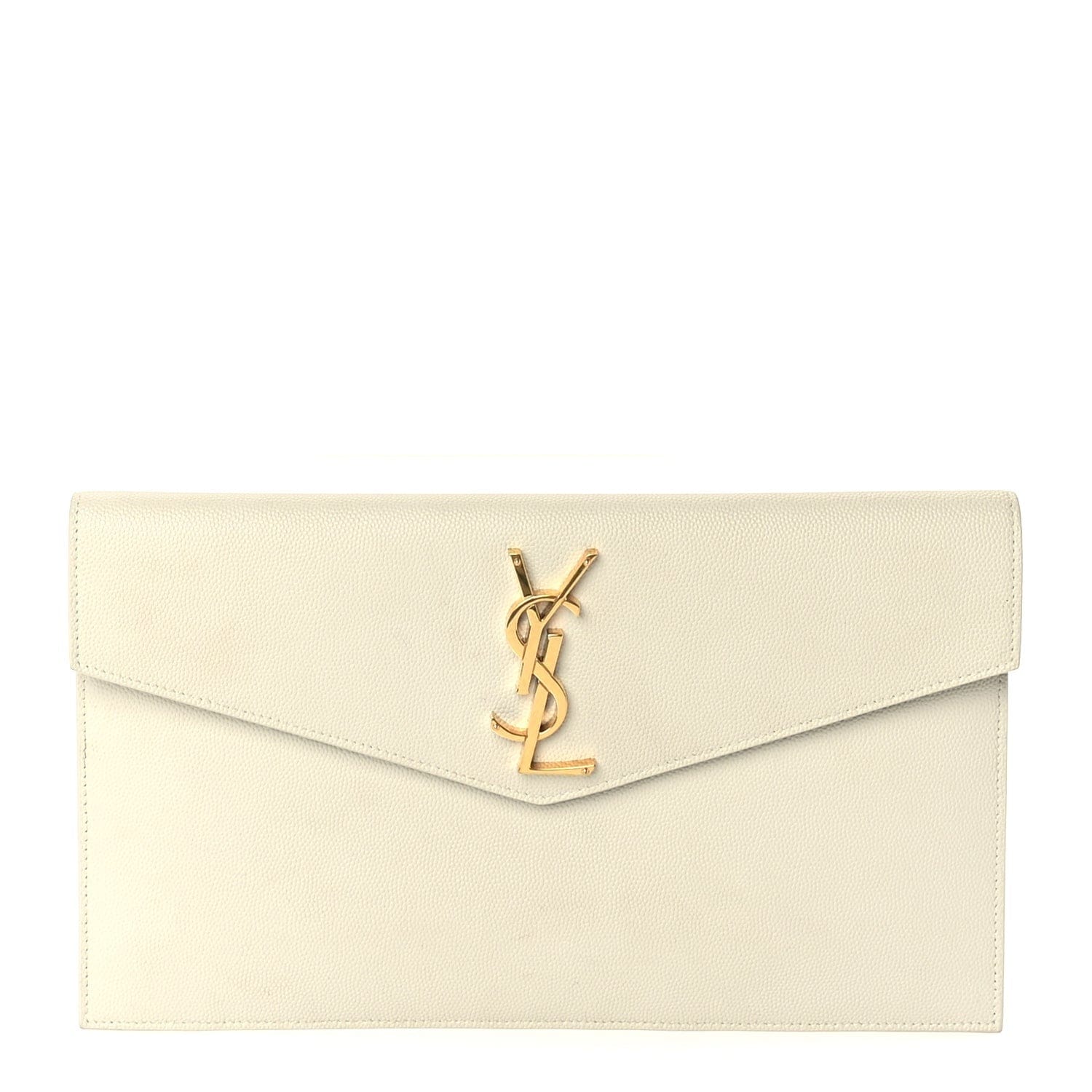 Saint Laurent Grain De Poudre Uptown Pouch Crema Soft