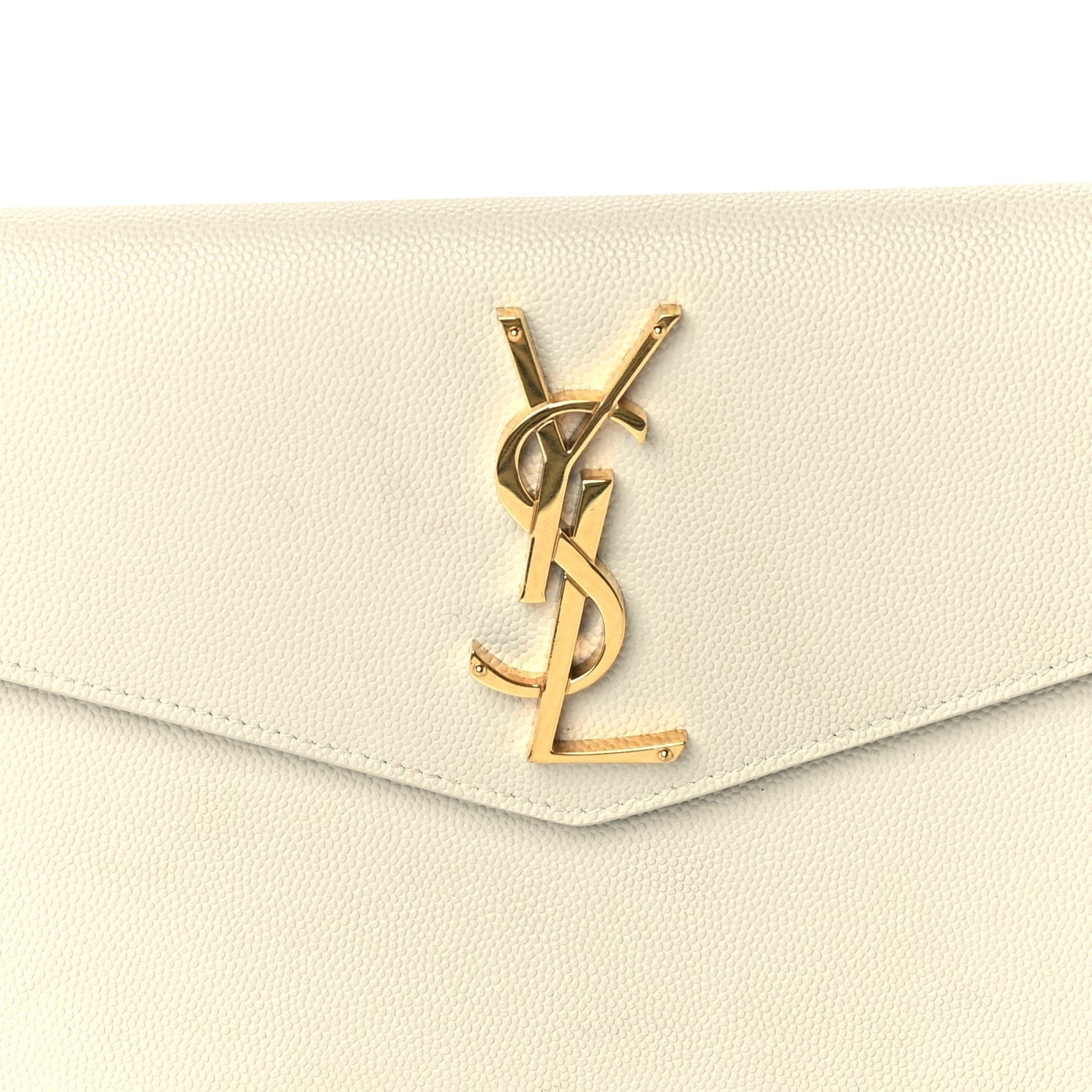 Saint Laurent Grain De Poudre Uptown Pouch Crema Soft