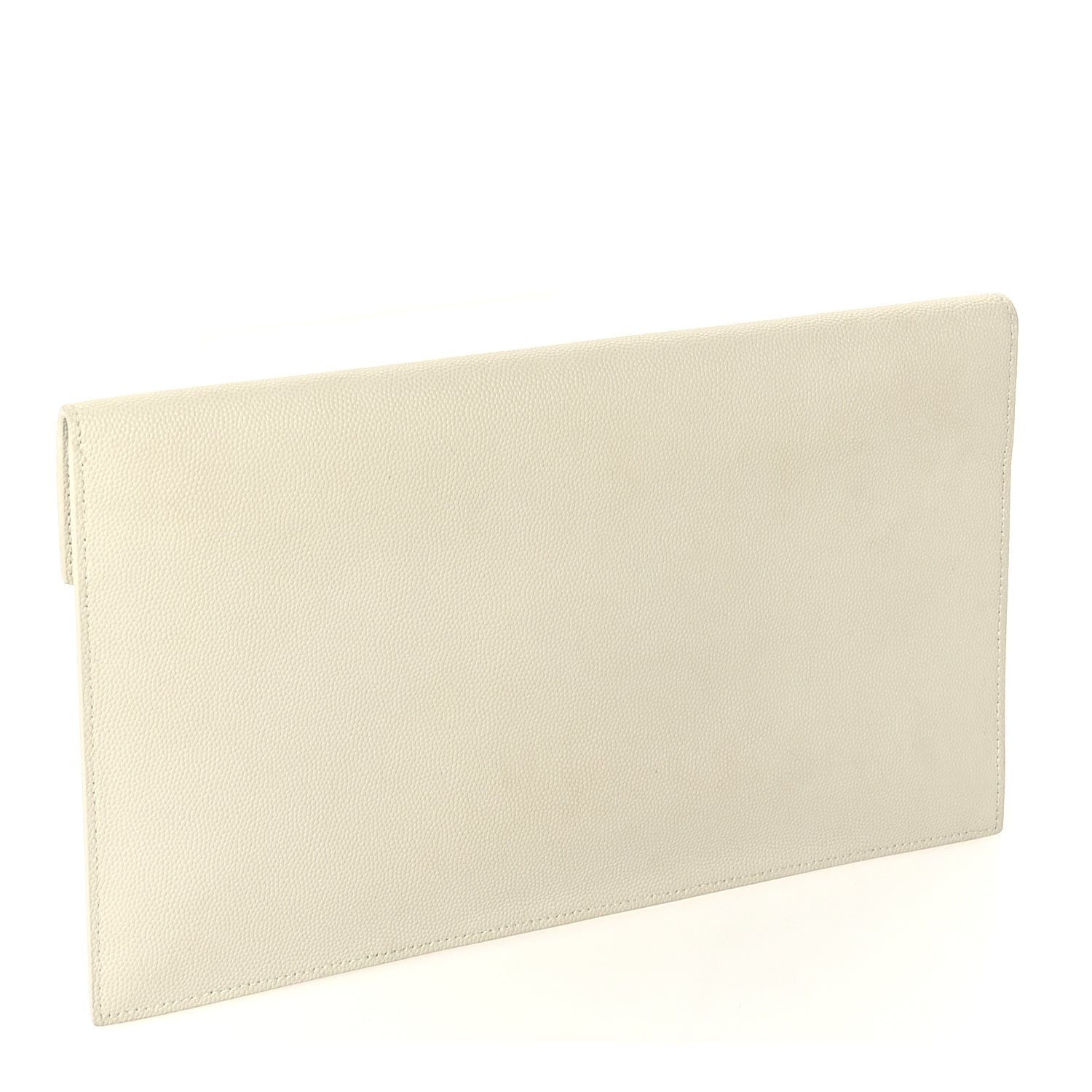 Saint Laurent Grain De Poudre Uptown Pouch Crema Soft