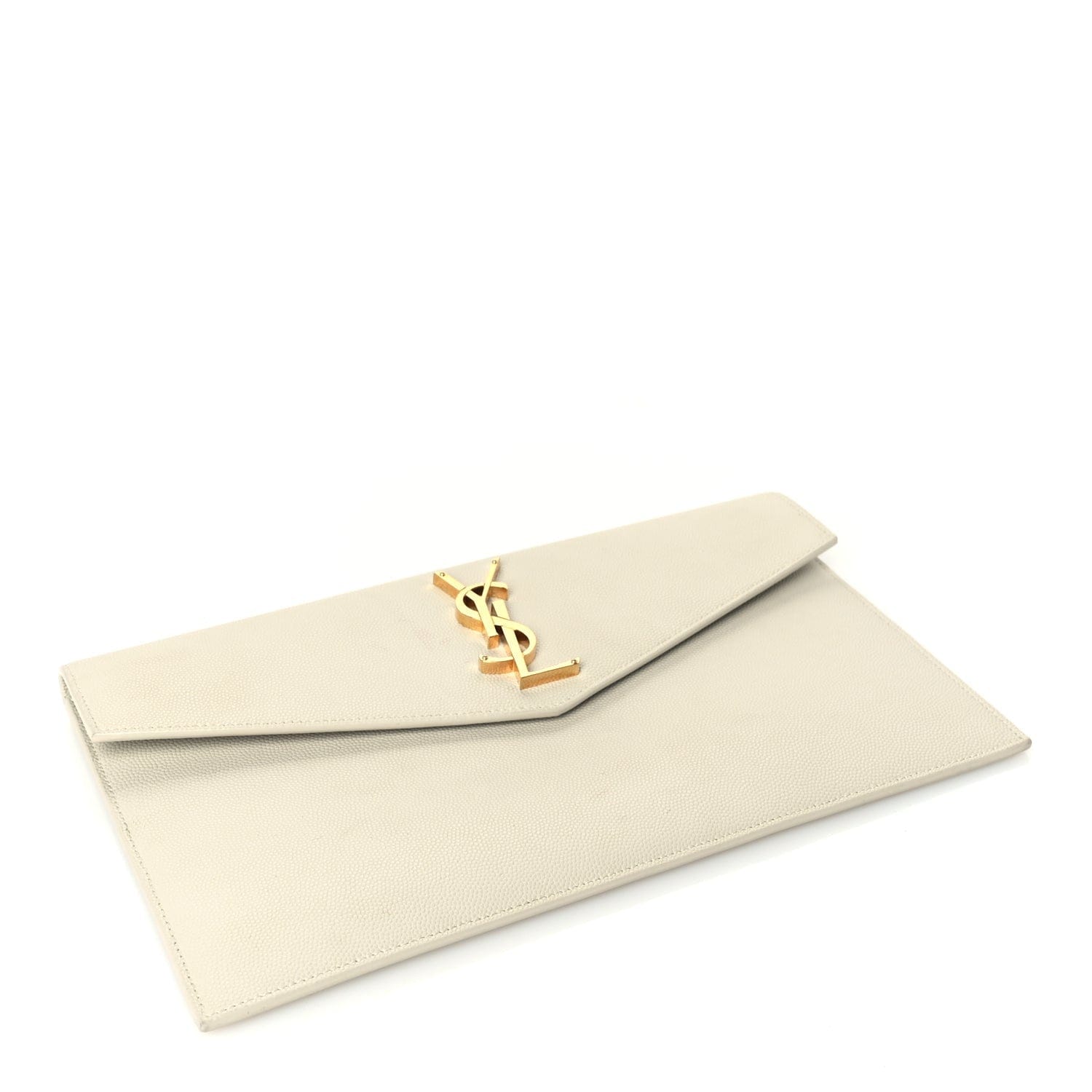 Saint Laurent Grain De Poudre Uptown Pouch Crema Soft