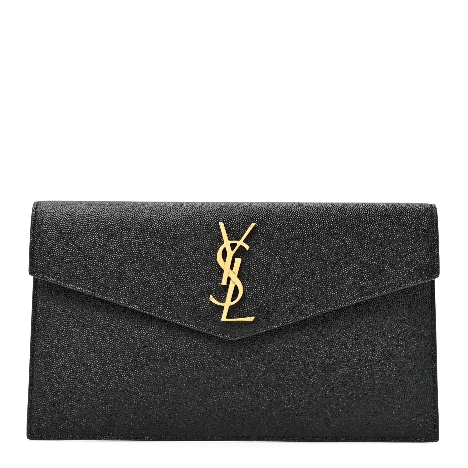 Saint Laurent Grain De Poudre Uptown Pouch Black