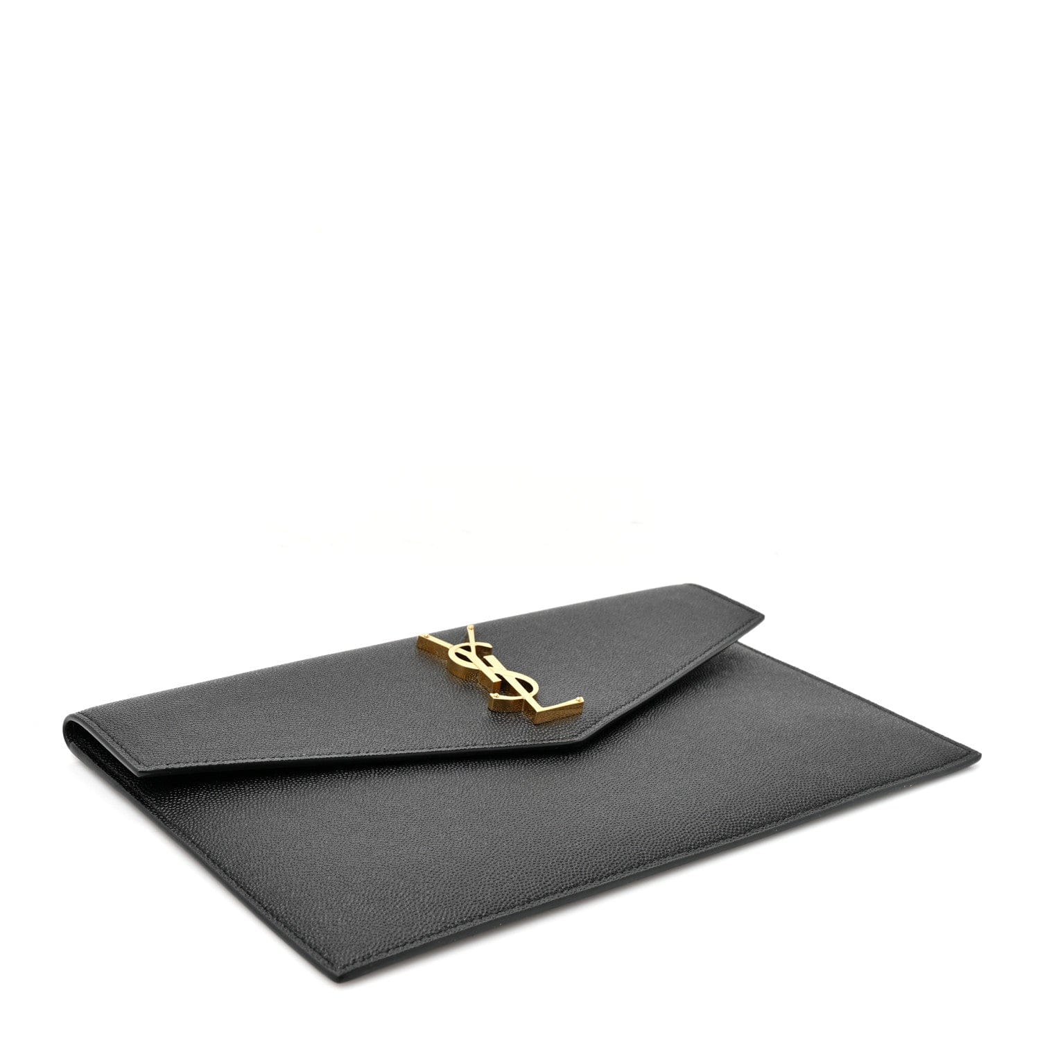 Saint Laurent Grain De Poudre Uptown Pouch Black