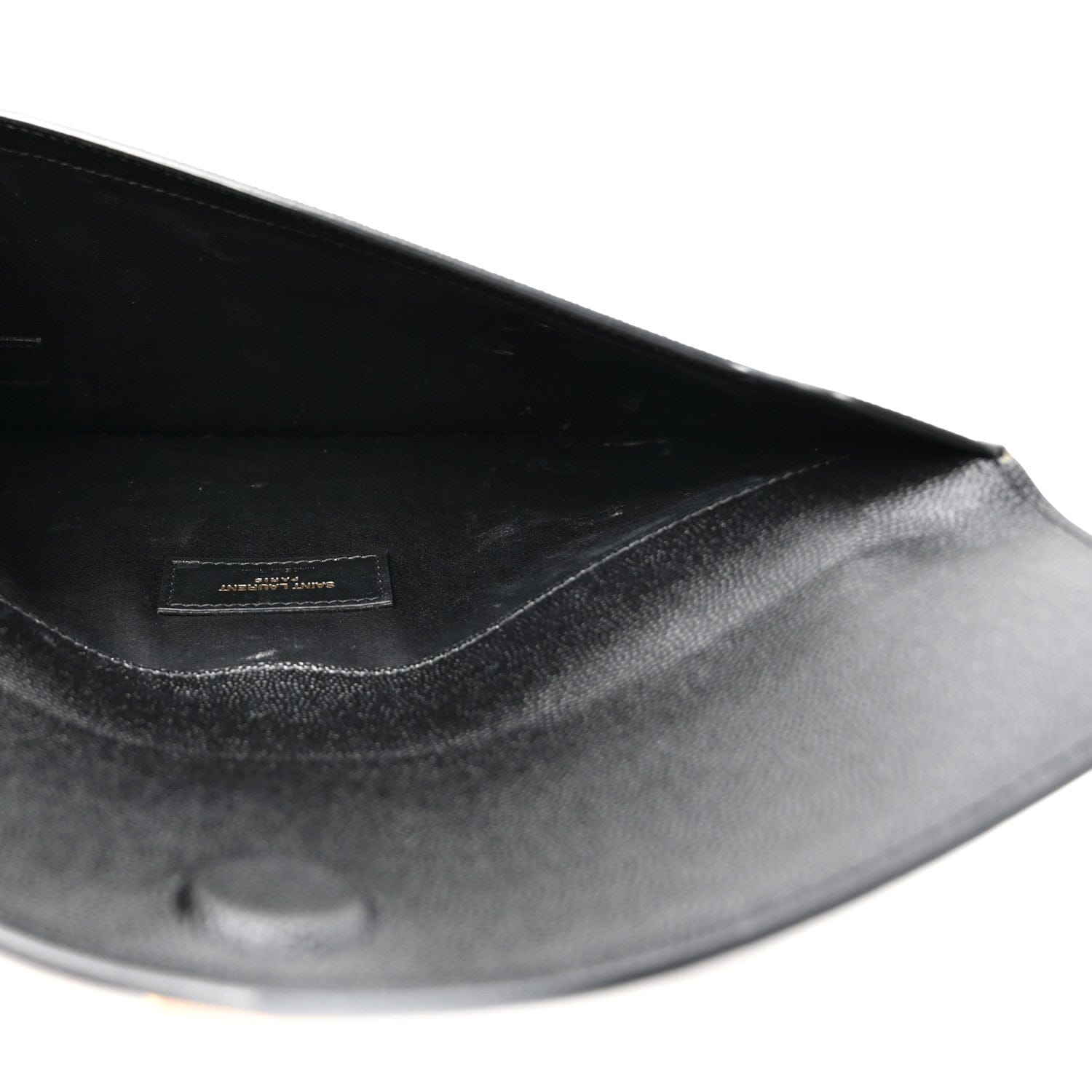 Saint Laurent Grain De Poudre Uptown Pouch Black