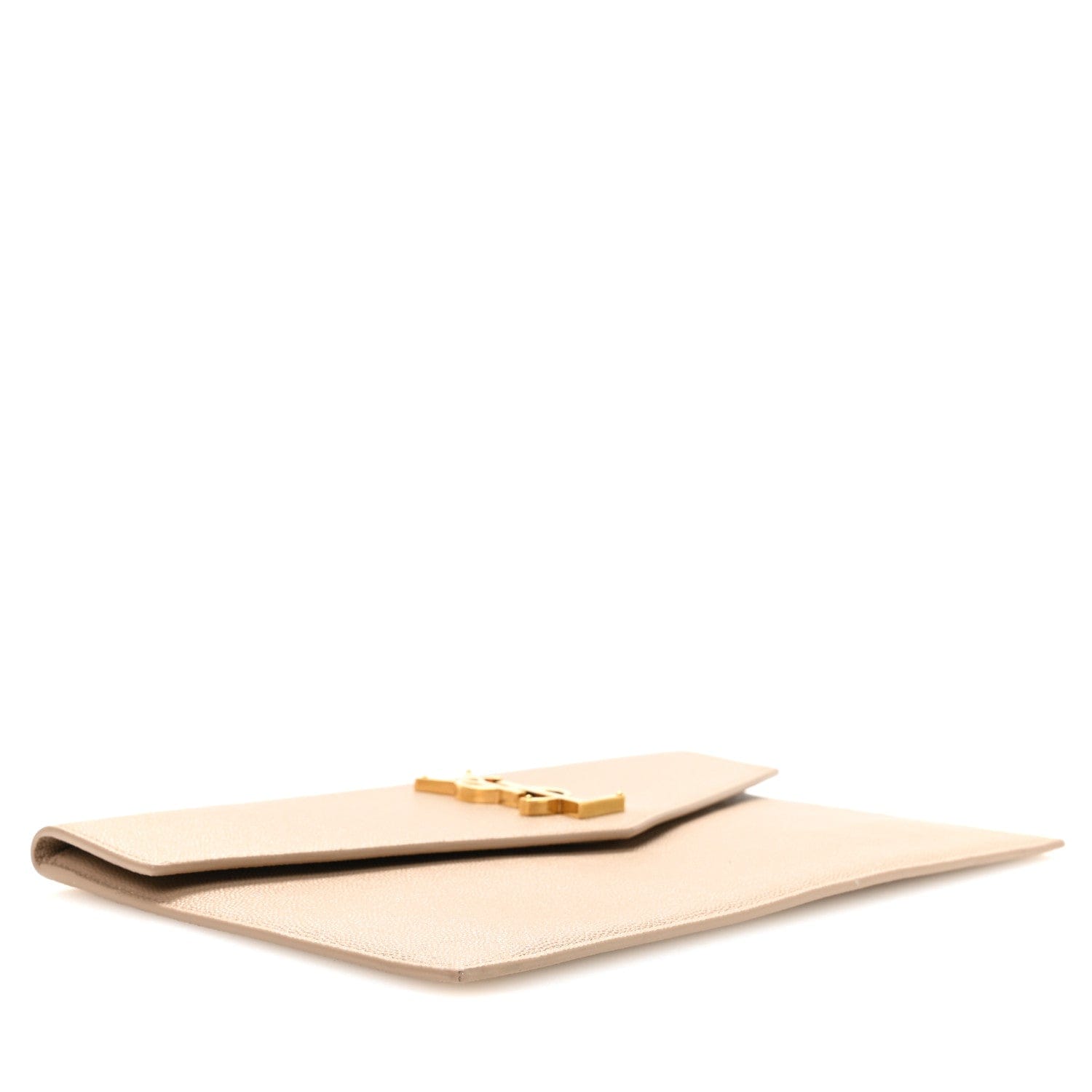 Saint Laurent Grain De Poudre Uptown Pouch Dark Beige