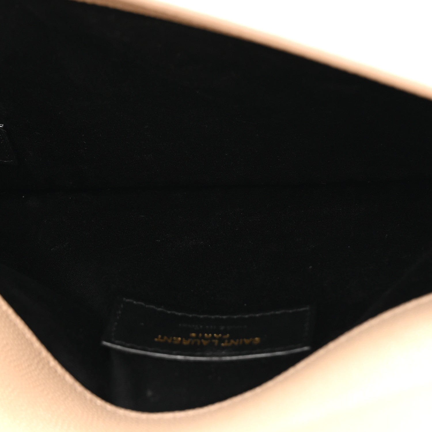 Saint Laurent Grain De Poudre Uptown Pouch Dark Beige