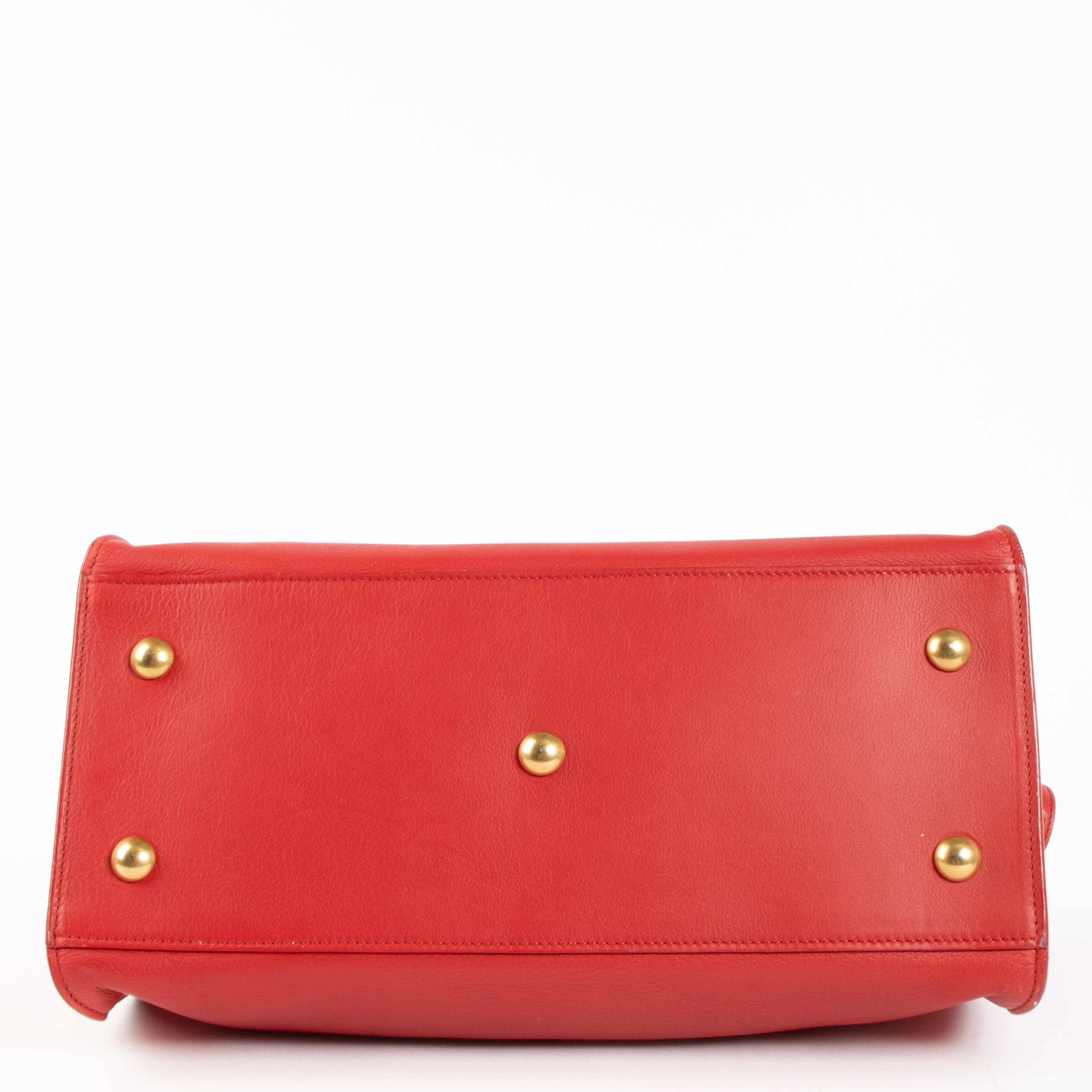 Saint Laurent Red Small Classic Y Cabas Bag