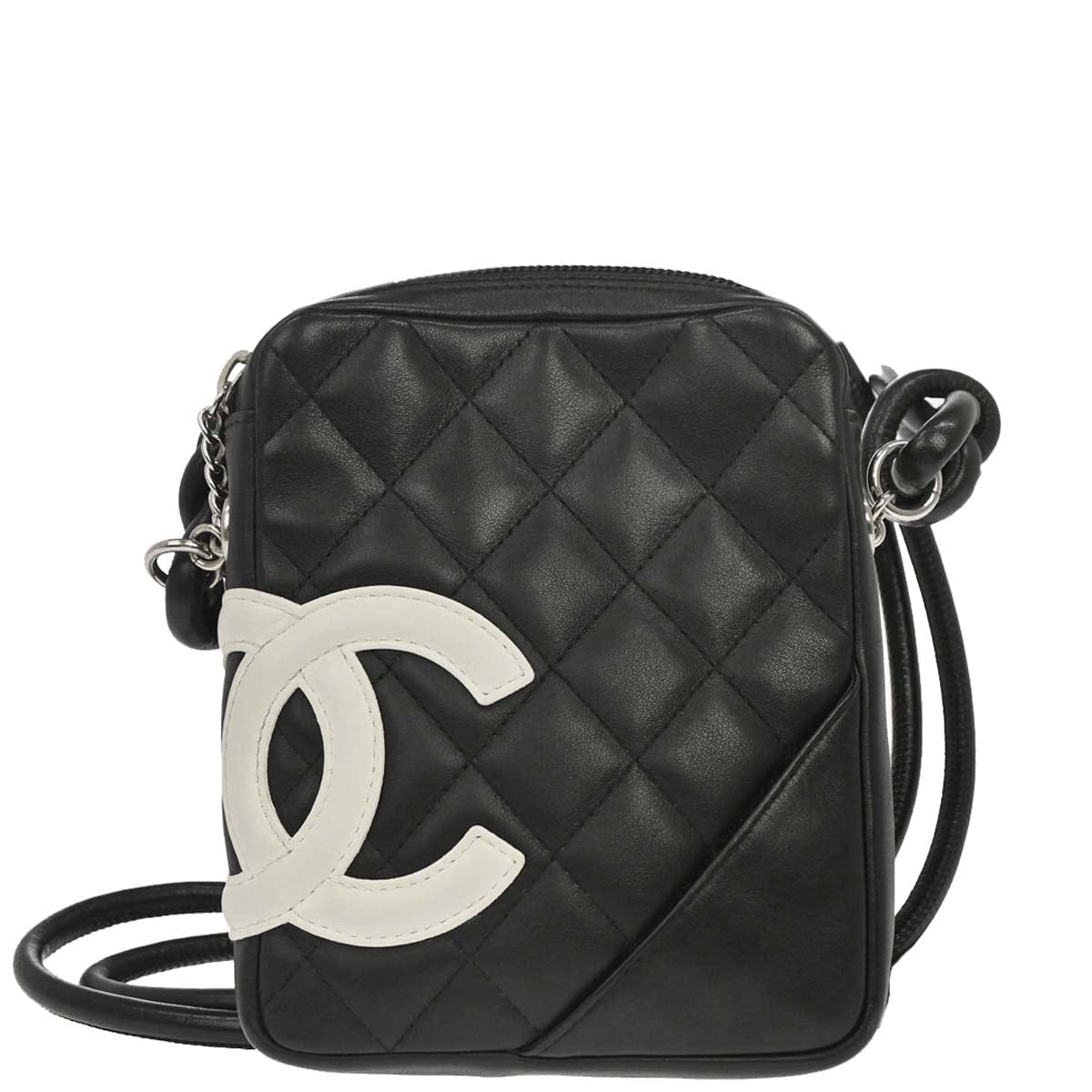 Chanel 2003 - 2004 Black Calfskin Cambon Ligne Shoulder Bag