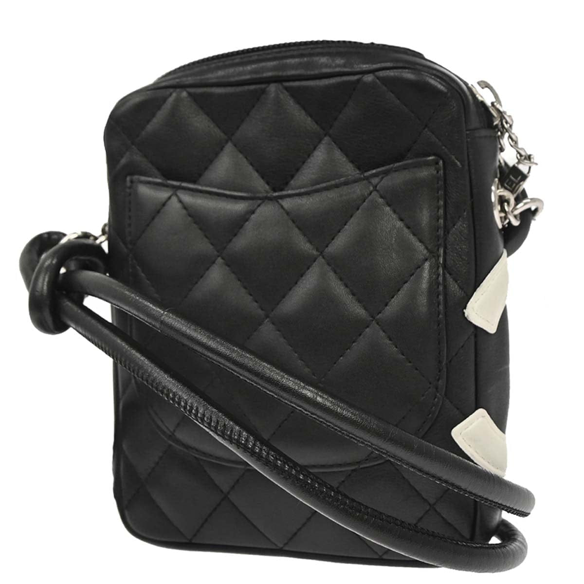 Chanel 2003 - 2004 Black Calfskin Cambon Ligne Shoulder Bag
