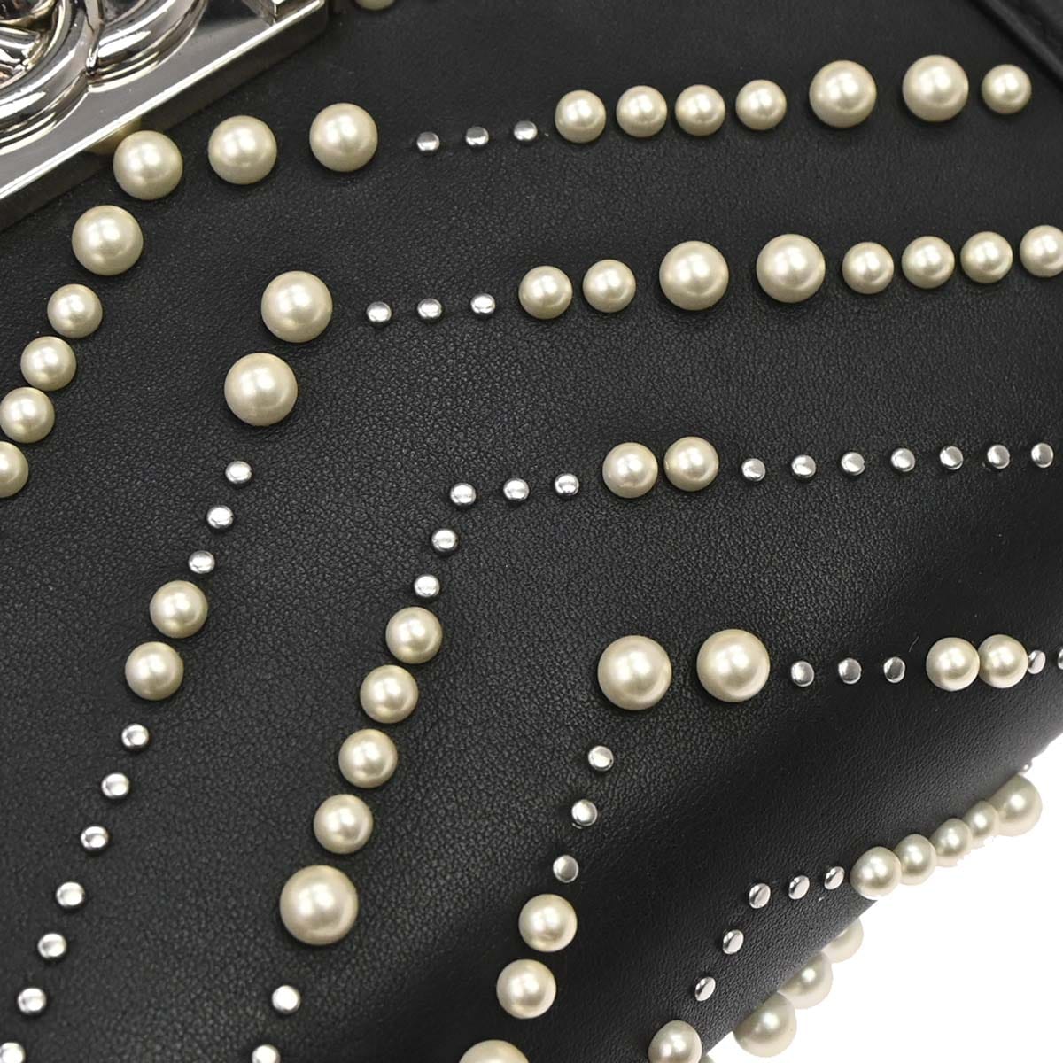 Chanel Boy Chanel 2019 Black Lambskin Costume Pearl Small Chain Shoulder Bag