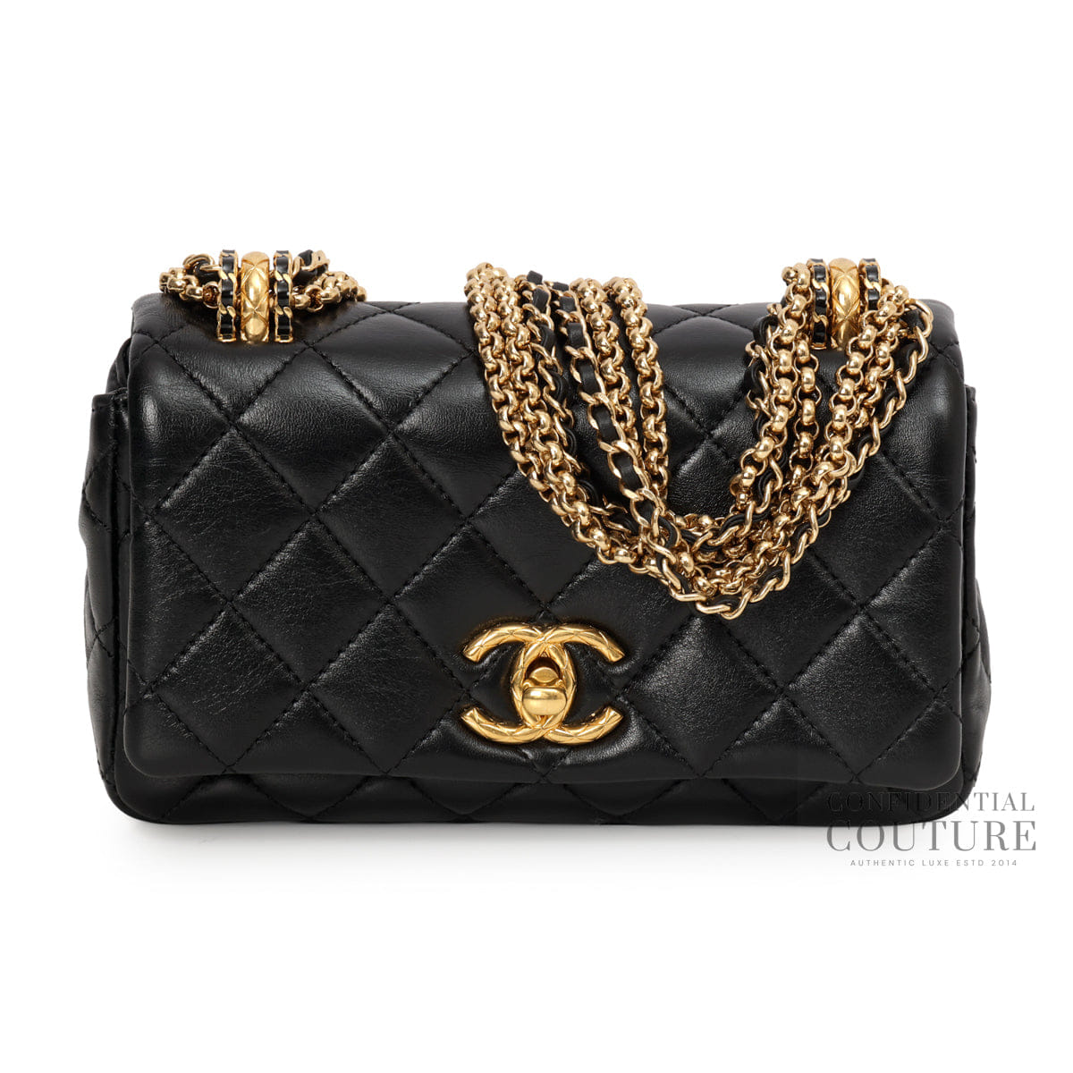 Chanel 2024 Paris - Manchester Black Mini Flap Bag