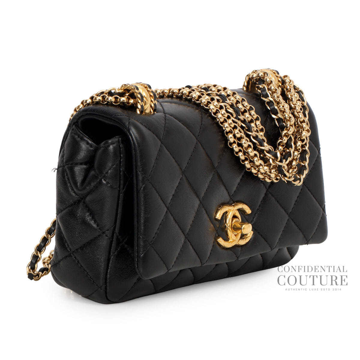 Chanel 2024 Paris - Manchester Black Mini Flap Bag