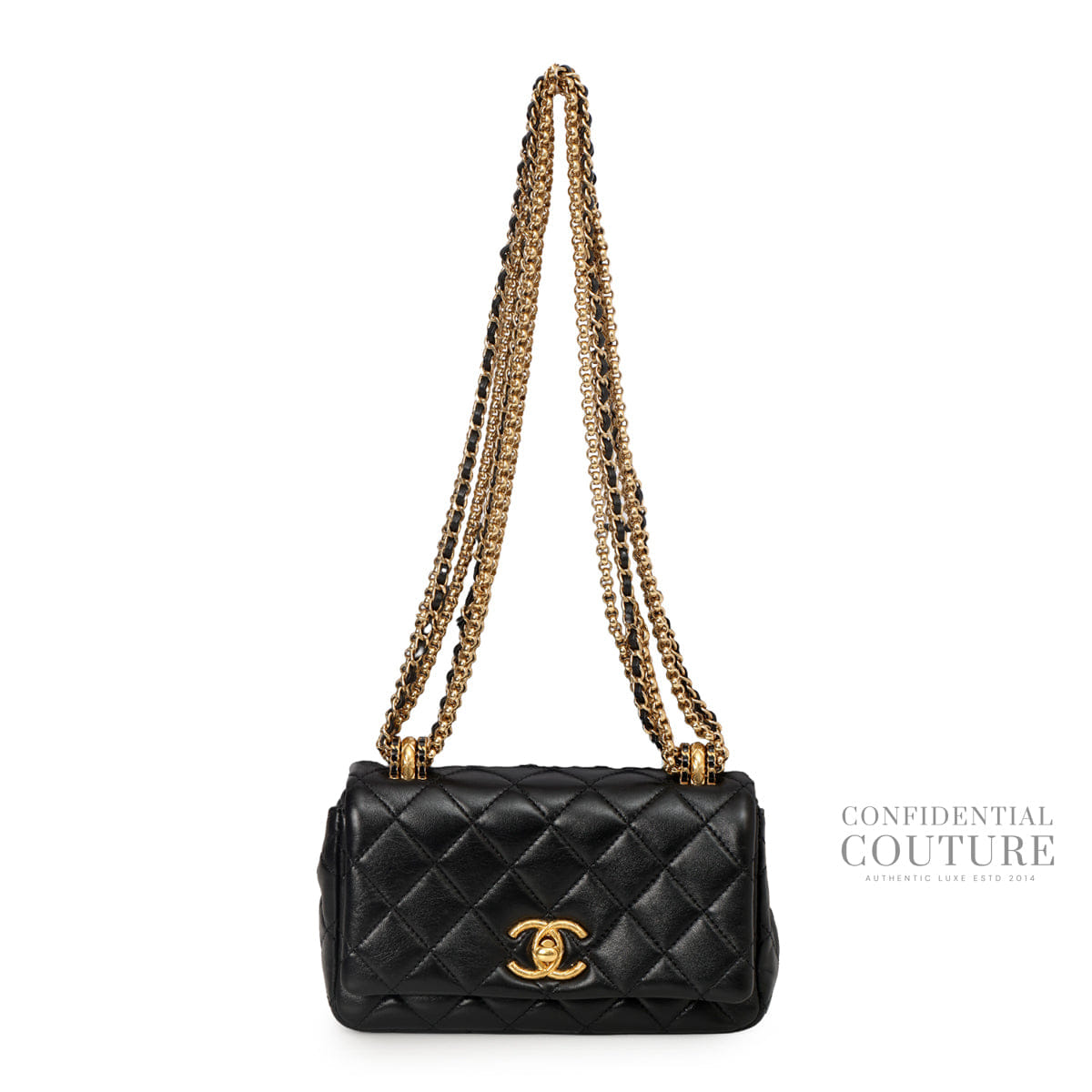 Chanel 2024 Paris - Manchester Black Mini Flap Bag