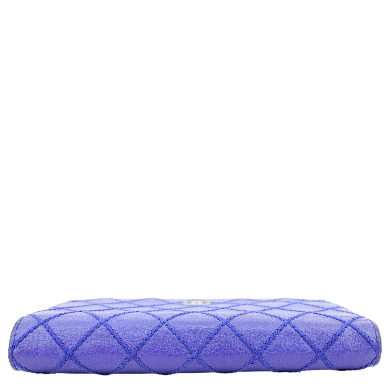 CHANEL Fancy CC Quilted Calfskin Leather Wallet On Chain Bag Royal Blue