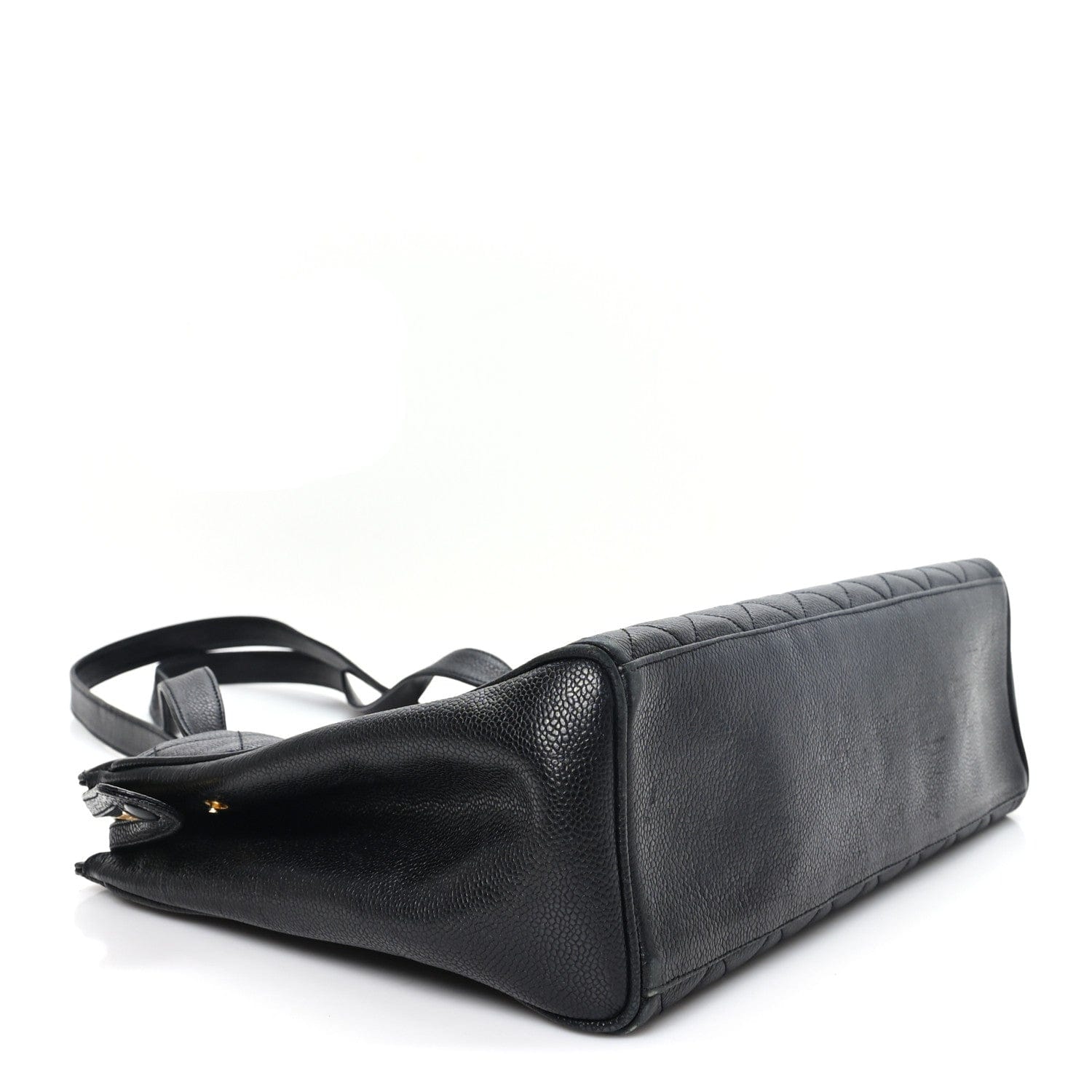 Chanel Caviar Quilted Shoulder Bag Black Black