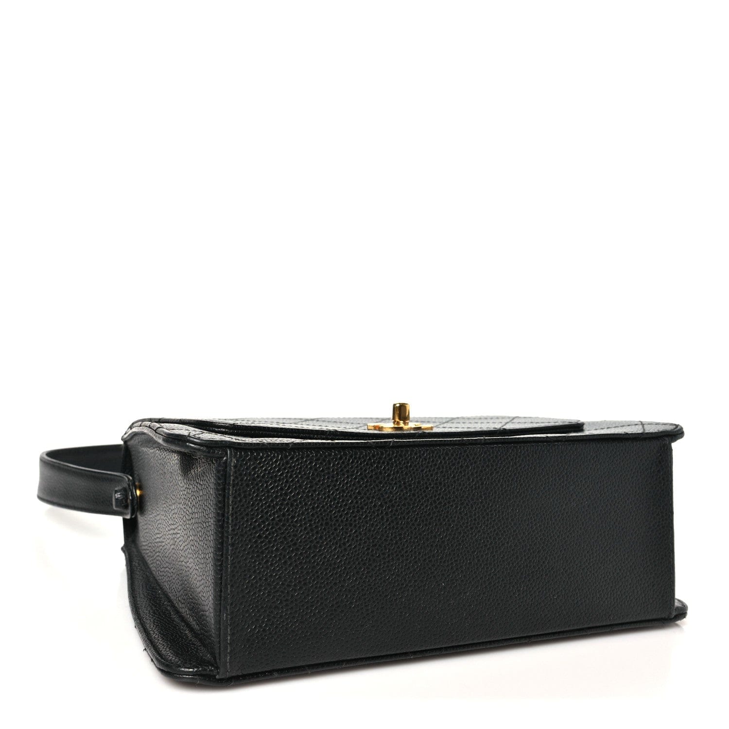 Chanel Caviar Diamond Stitched Flap Shoulder Bag Black